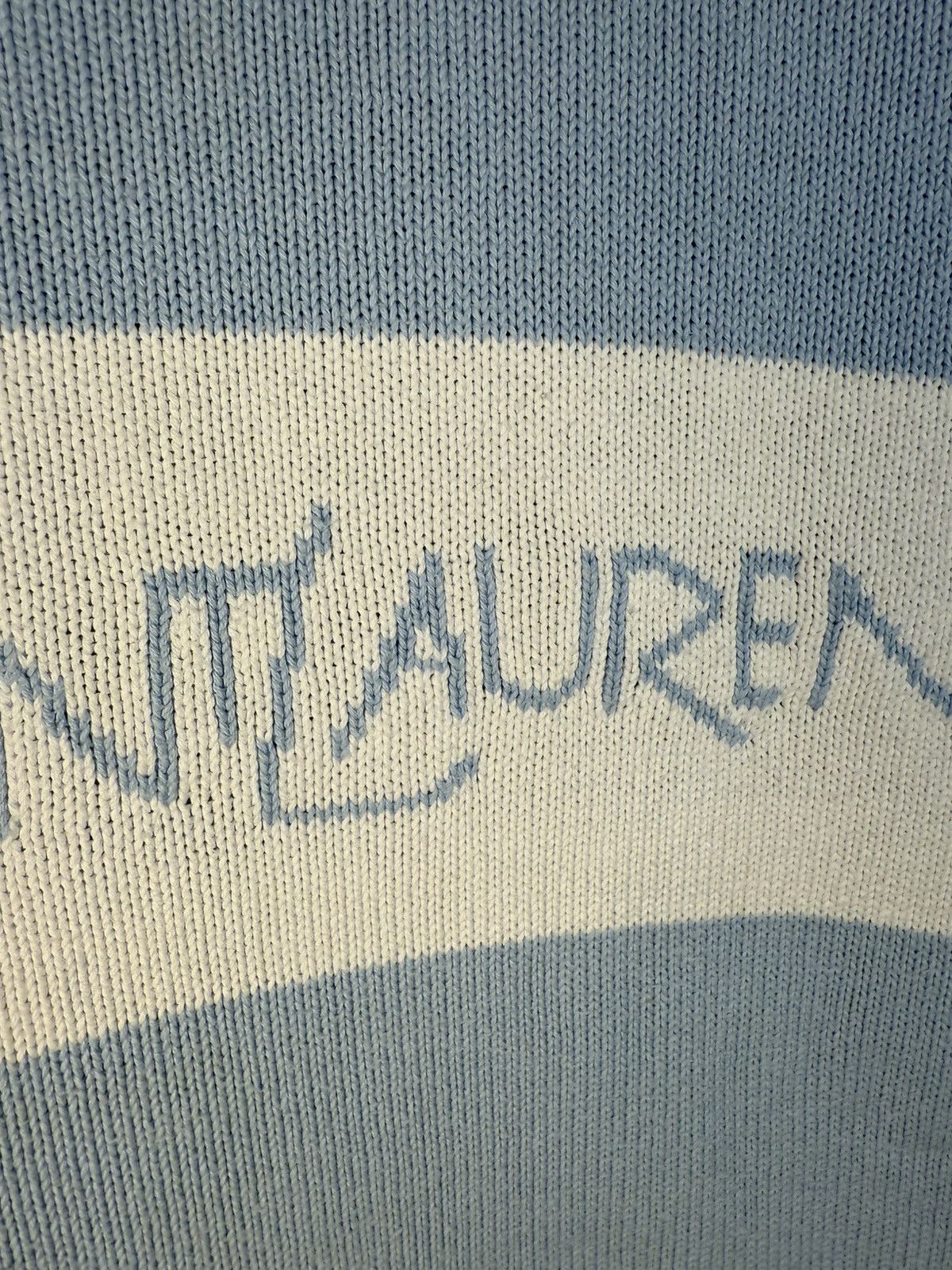 Yves Saint Laurent Blue YSL Sweater Knit Big Logo Vintage Paris Sweatshirt Rare Size US L / EU 52-54 / 3 - 9 Thumbnail