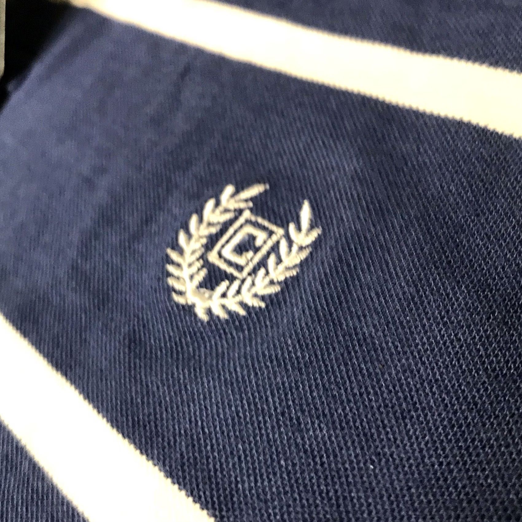 Chaps VINTAGE? No - CHAPS Polo Shirt Deep Ocean Blue/White Striped Stretch Short Sleeve PullOver XXL Men Polo Shirt Size US XXL / EU 58 / 5 - 4 Thumbnail