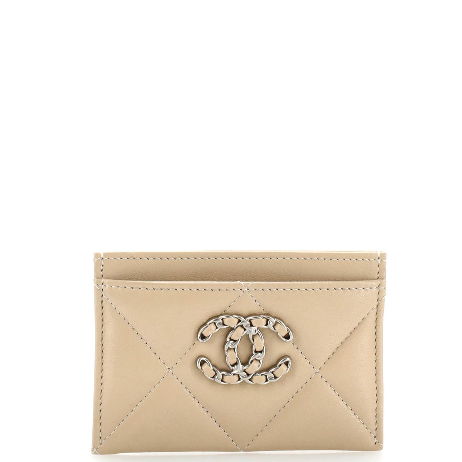 19 Card Holder Quilted Leather None