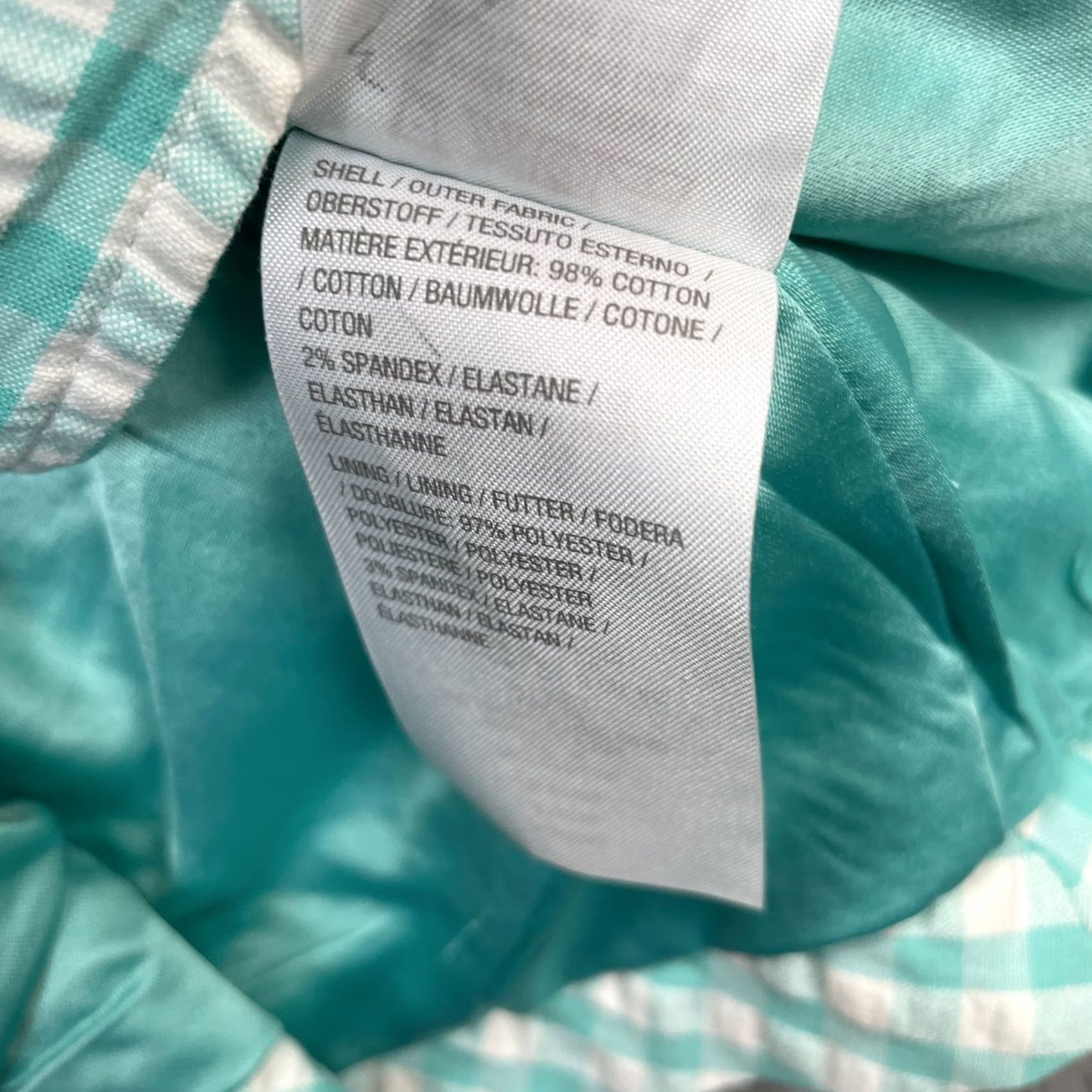 Isaac Mizrahi Isaac Mizrahi Jacket Womens 12 Blue Teal Aqua Coat Zip Stretch Asymmetrical Motorcycle Checked Casual City Womens World Size XL / US 12-14 / IT 48-50 - 4 Thumbnail
