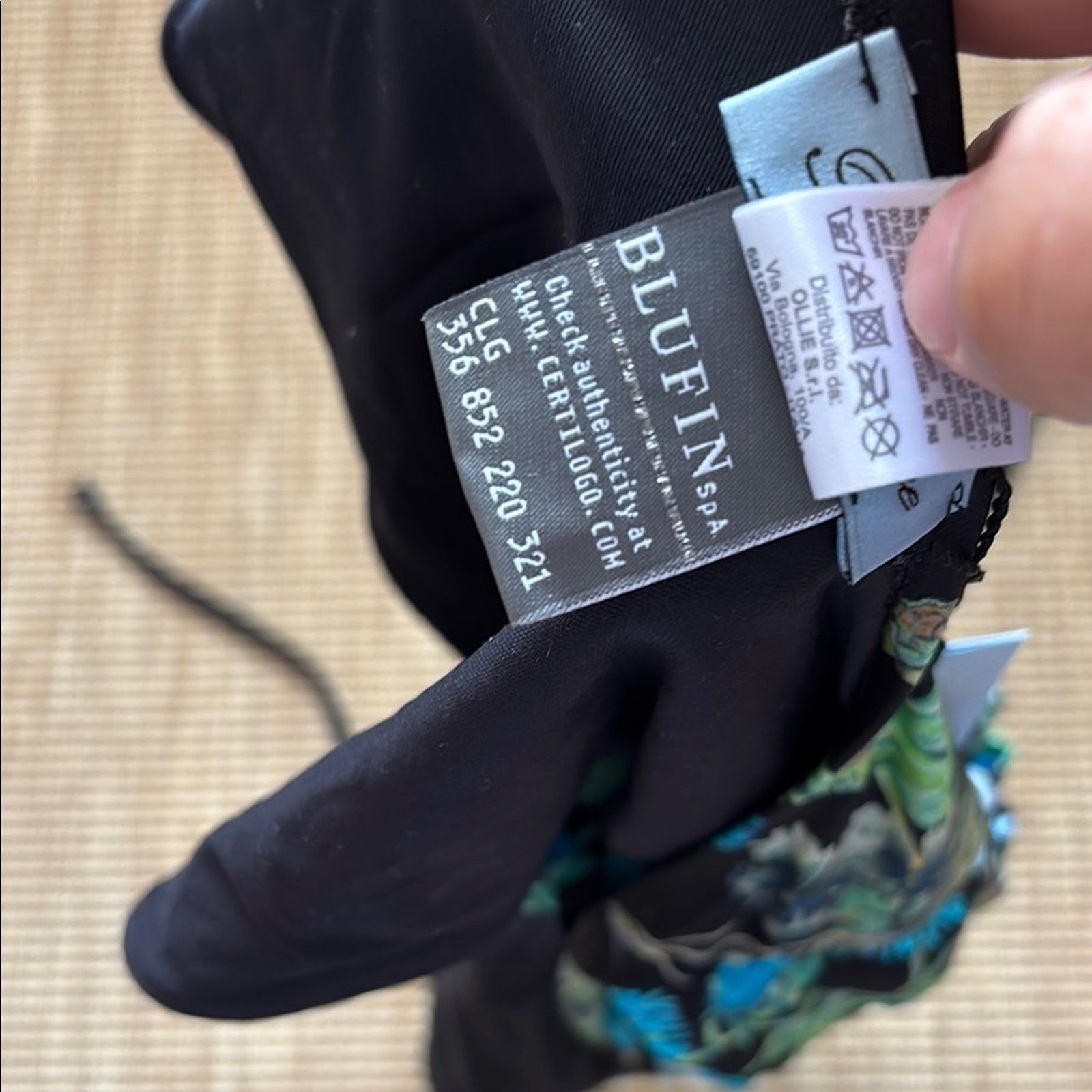 Blumarine NWT Blumarine Black and Blue One Piece Swimsuit Floral L Size ONE SIZE - 12 Thumbnail