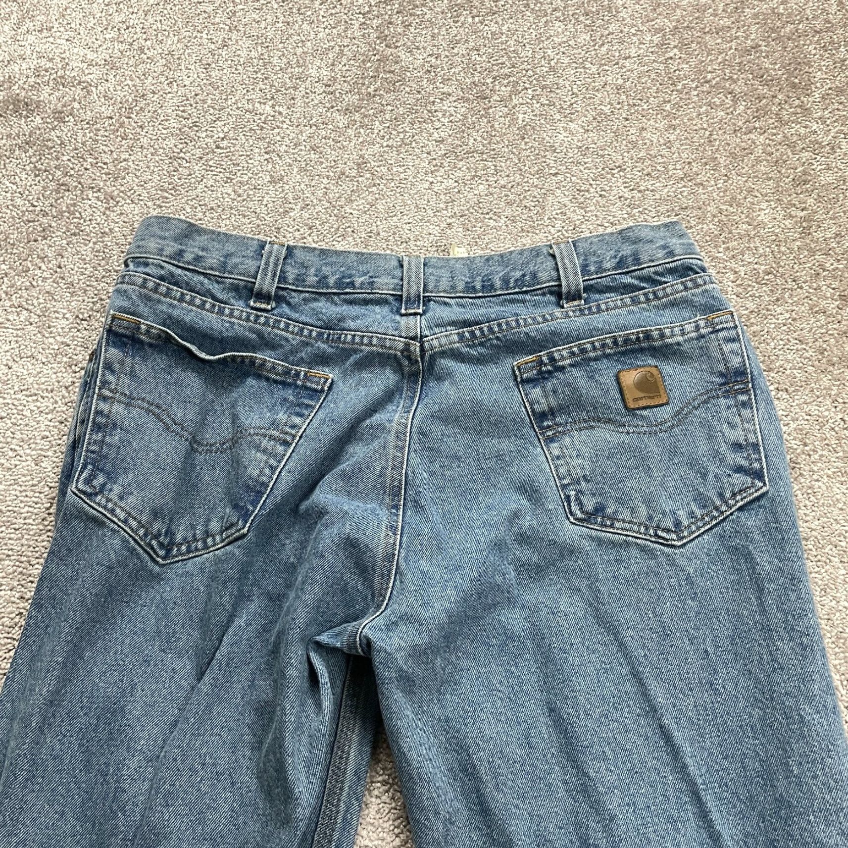 Carhartt VINTAGE Carhartt Relaxed Fit Denim Jeans Men’s 36x30 Blue Medium Wash Straight Leg Cotton Size US 36 / EU 52 - 4 Thumbnail