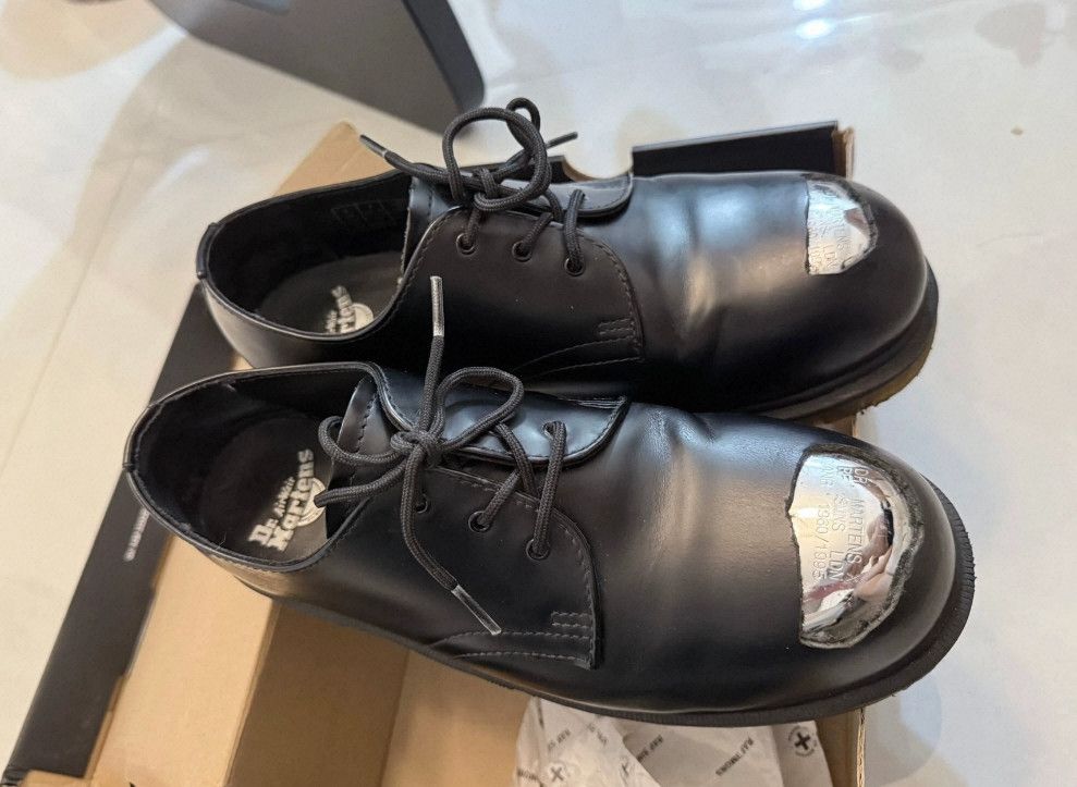 Raf Simons Raf Simons x Dr. Martens Double Iron Headed Leather Shoes Size US 9 / EU 42 - 3 Thumbnail