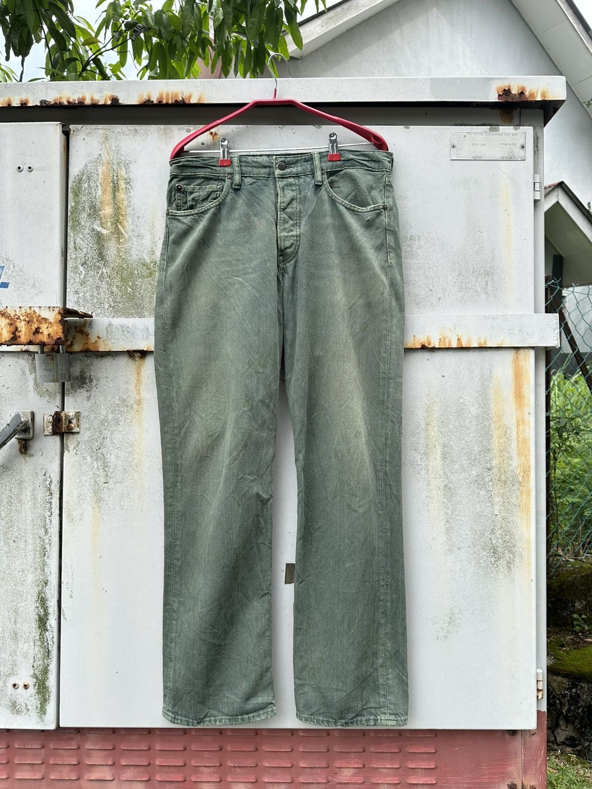 Ralph Lauren THRASHED Vintage RALPH LAURENT Faded Green Baggy Jeans Size US 32 / EU 48 - 5 Thumbnail