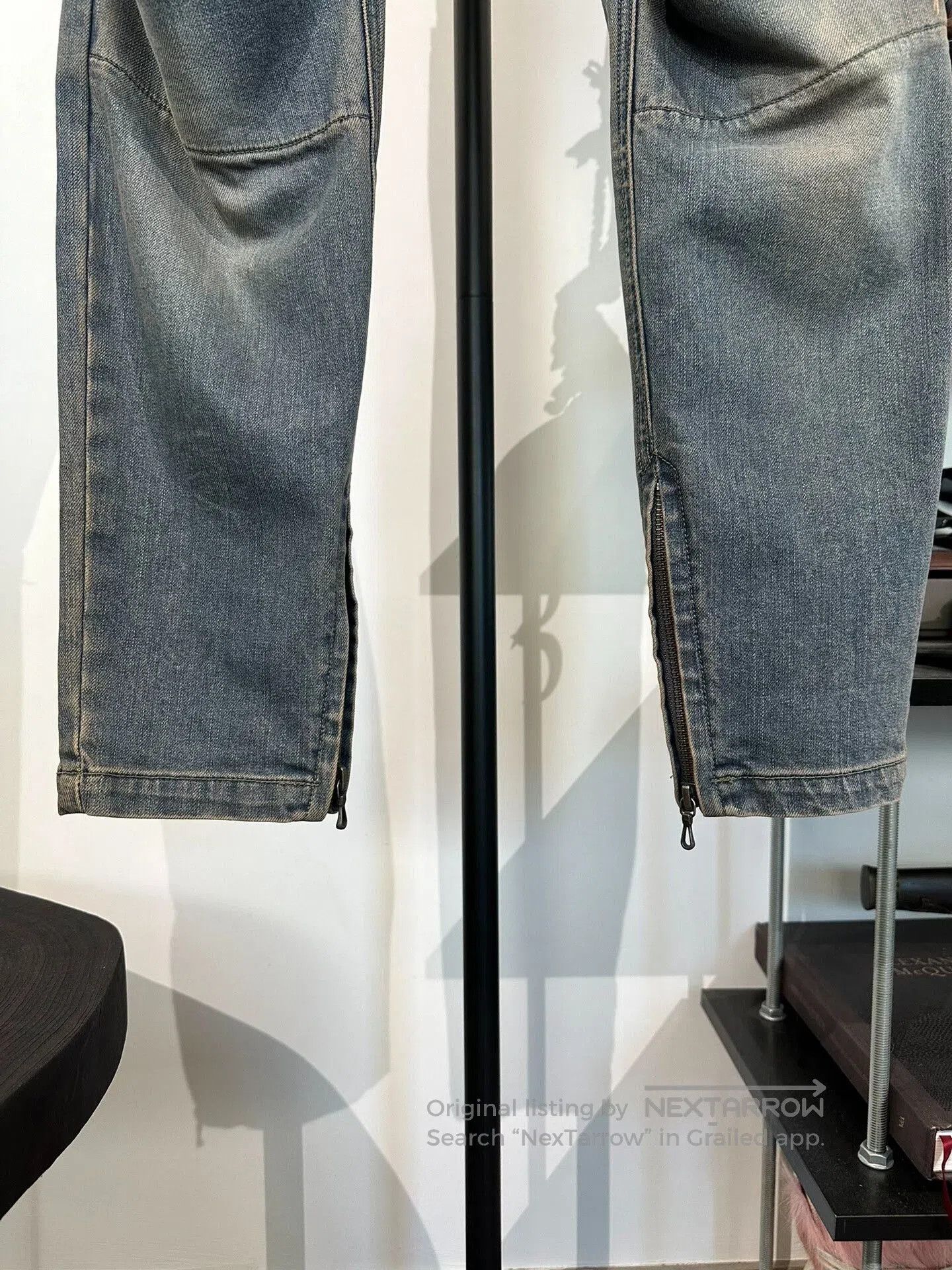 Julius Julius_7 Double Knee Distressed Washed Jeans. Size US 34 / EU 50 - 3 Thumbnail