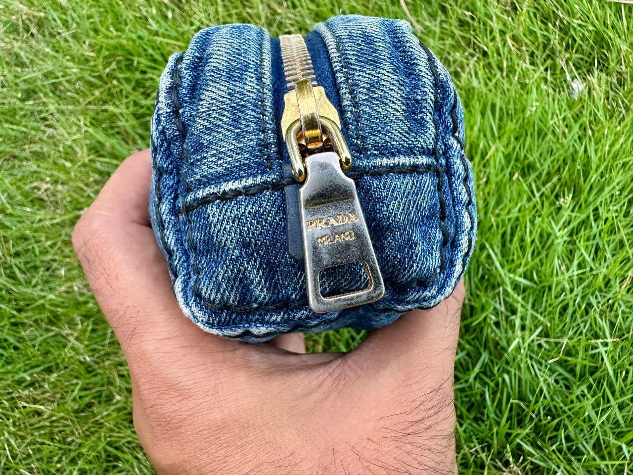 Prada Authentic Prada Denim Cosmetic Pouch Size ONE SIZE - 10 Thumbnail