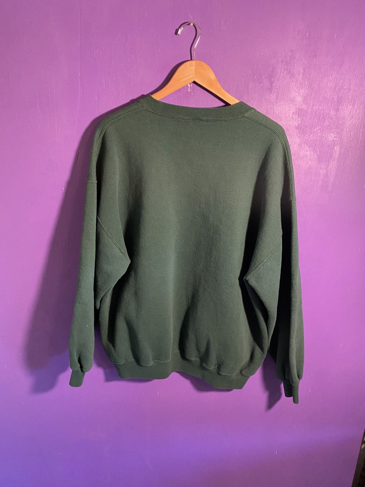 Russell Athletic Vintage 90s Russell athletic blank green sweatshirt Size US XXL / EU 58 / 5 - 2 Thumbnail