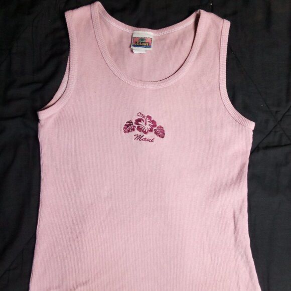 Vintage Vintage Sgt. Leisure Maui Flower Ribbed Tank Top Shirt Size M / US 6-8 / IT 42-44 - 2 Thumbnail