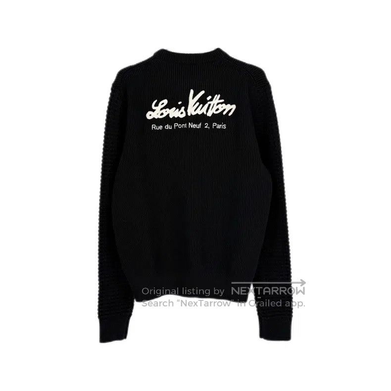 Louis Vuitton Louis Vuitton Black embroidered monogram logo sweater Size US S / EU 44-46 / 1 - 2 Thumbnail