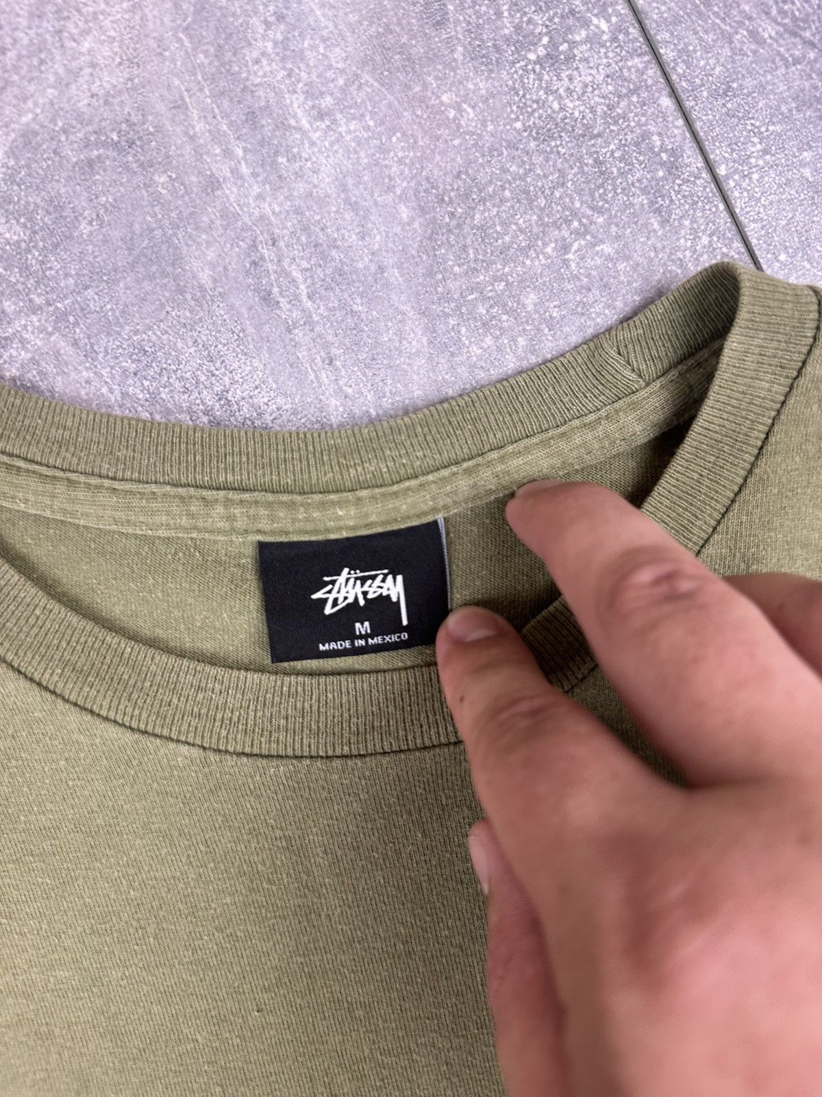 Stussy Stussy International Tour Overprint Logo Olive T-Shirt Size US M / EU 48-50 / 2 - 9 Thumbnail
