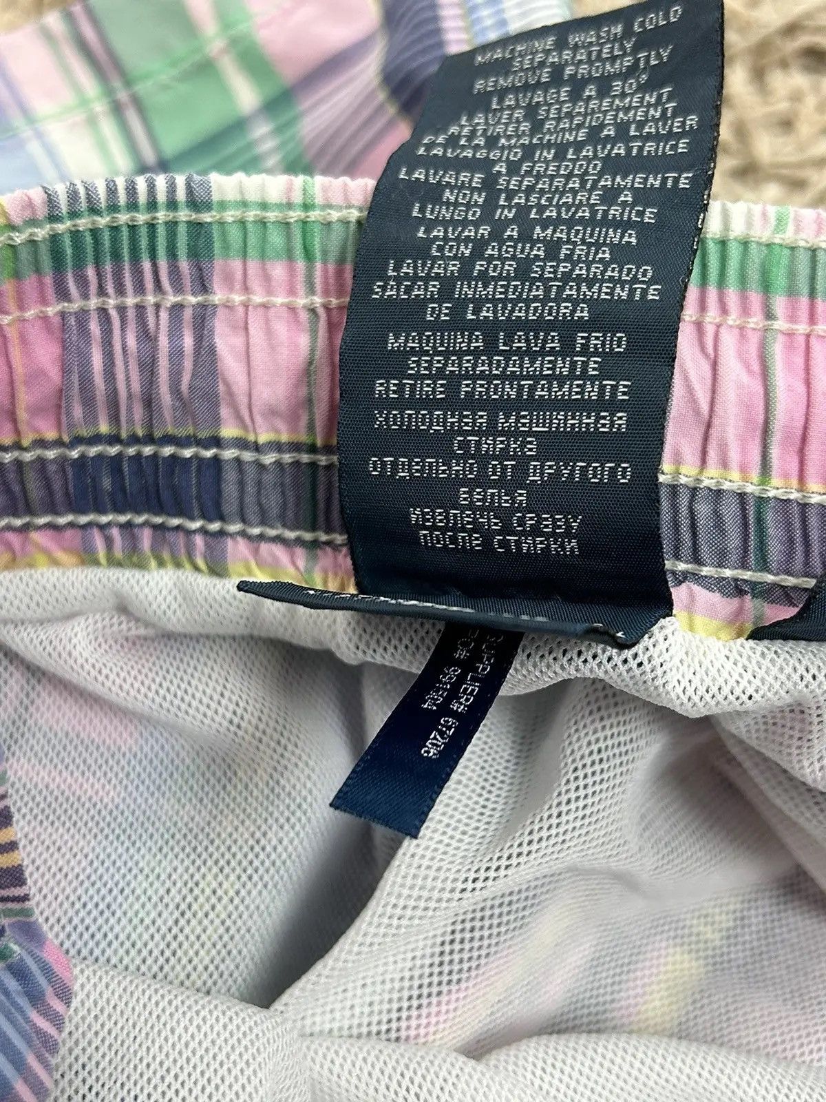 Polo Ralph Lauren Vintage Polo By Ralph Lauren Swimwear Checkered Shorts Size US 30 / EU 46 - 10 Thumbnail