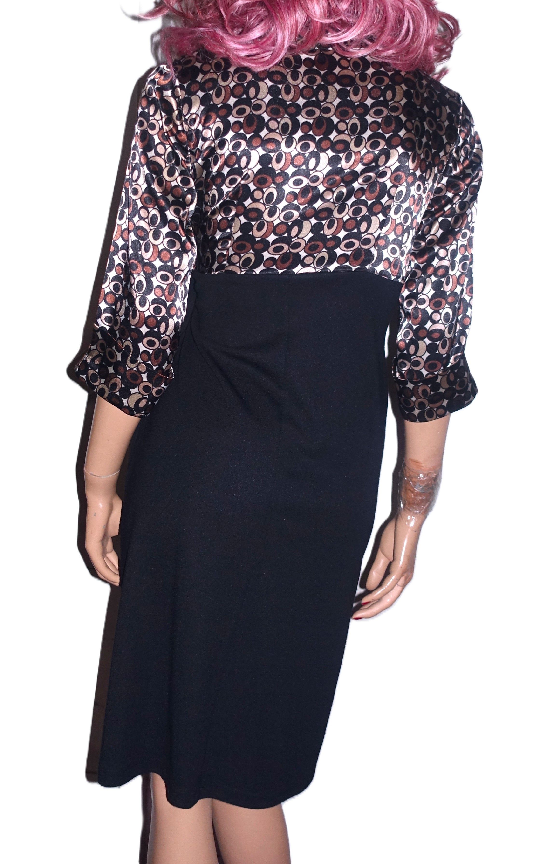 Other AGB Brown Black Wrap Dress Petite 6 Size M / US 6-8 / IT 42-44 - 5 Thumbnail