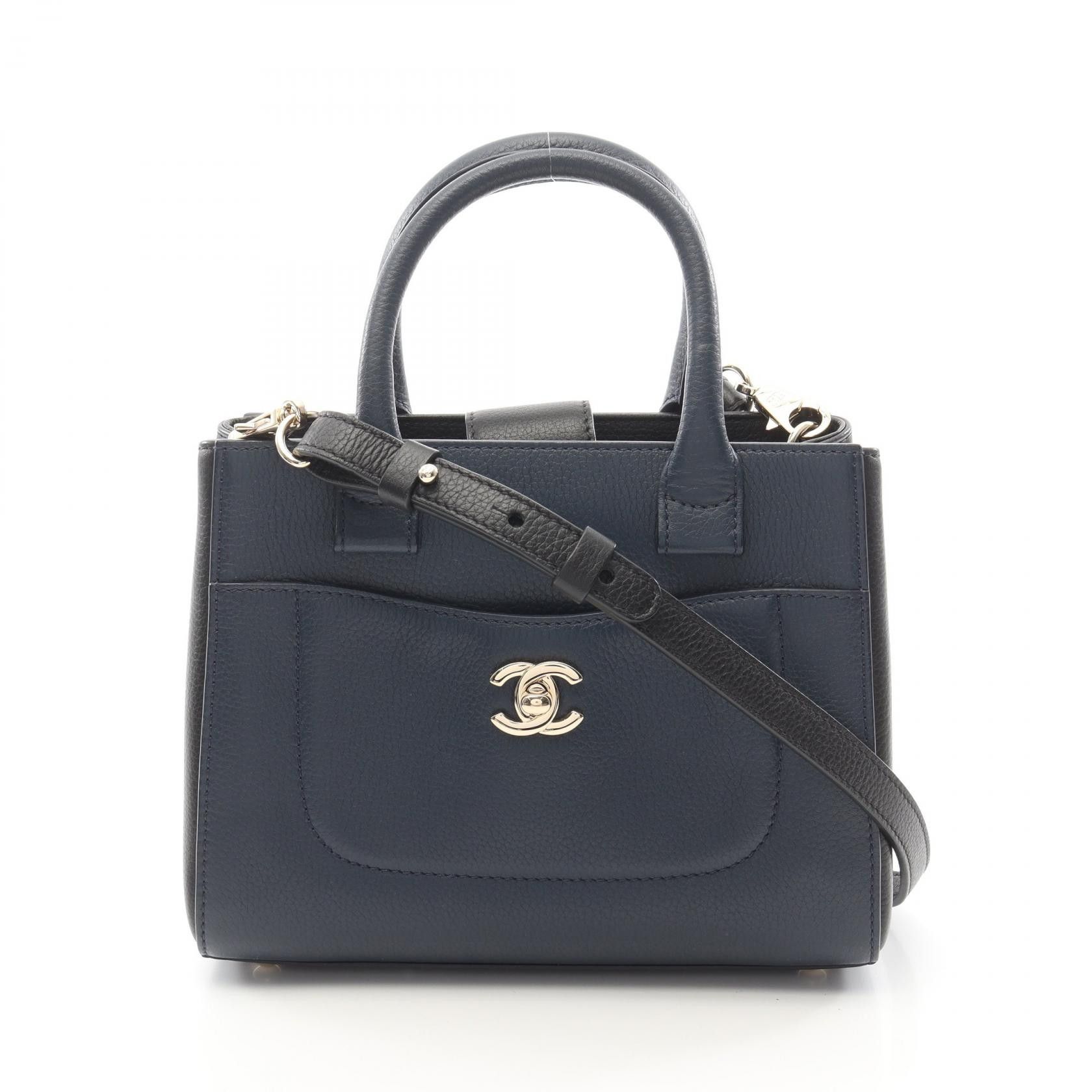 Chanel Chanel Neo Executive Tote Leather 2Way Shoulder Bag Leather Shoulder Bag A69929 in Blue, Women's