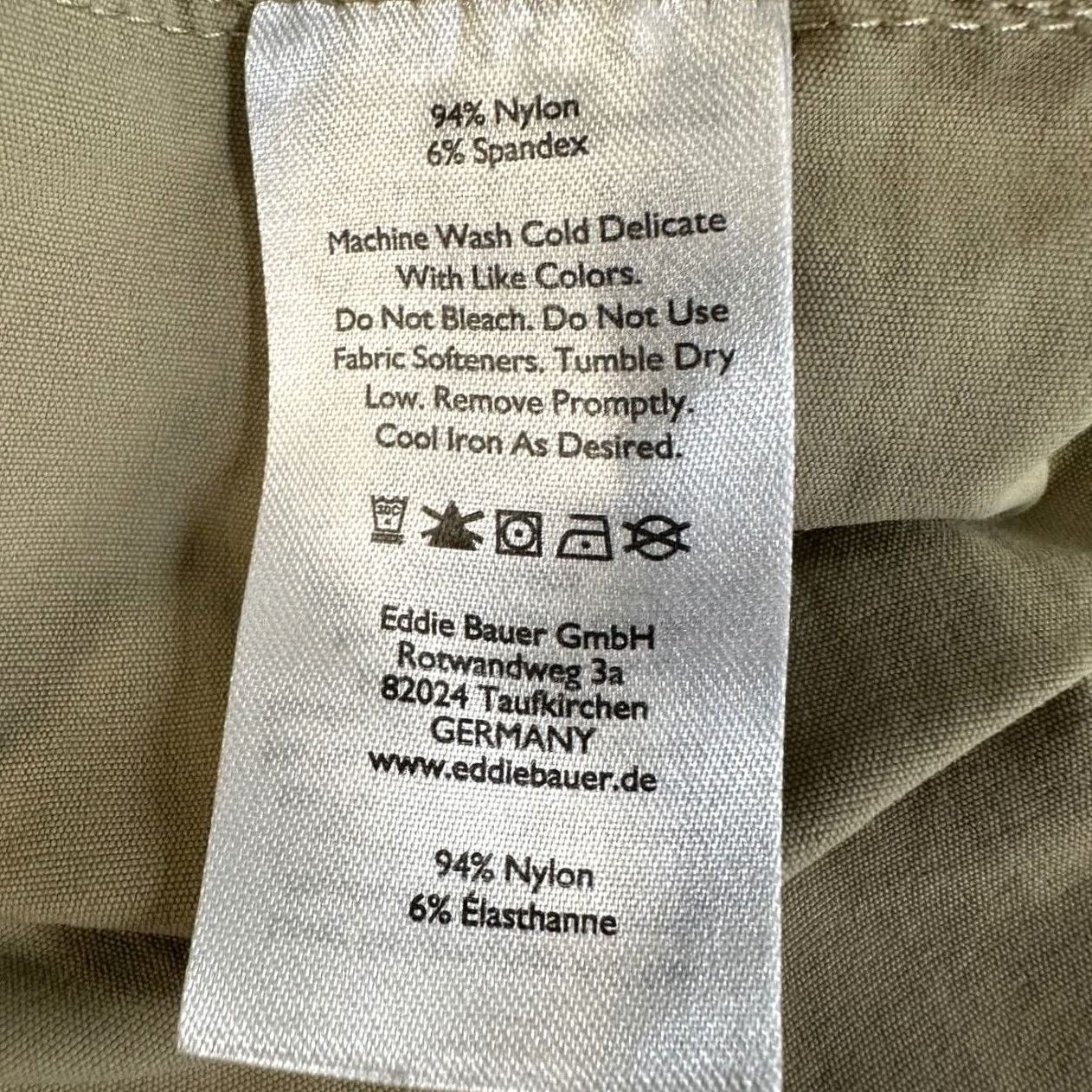 Eddie Bauer Eddie Bauer Pants Mens 36X30 Tan Nylon Blend Hiking Outdoor Straight Flat Front Mens Regular Waist 36 Inseam 30 Logo Accents Casual Vintage: No Size US 36 / EU 52 - 4 Thumbnail
