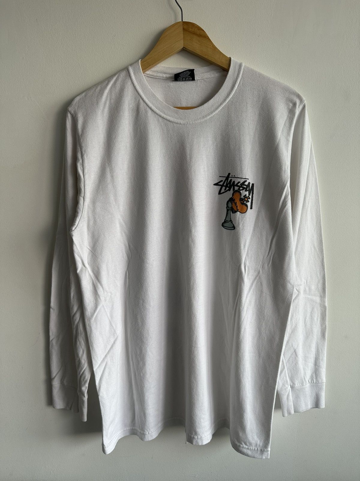 Stussy × Vintage Vintage Stussy Chess King Worldwide Streetwear RARE Tshirt Size US M / EU 48-50 / 2 - 2 Thumbnail