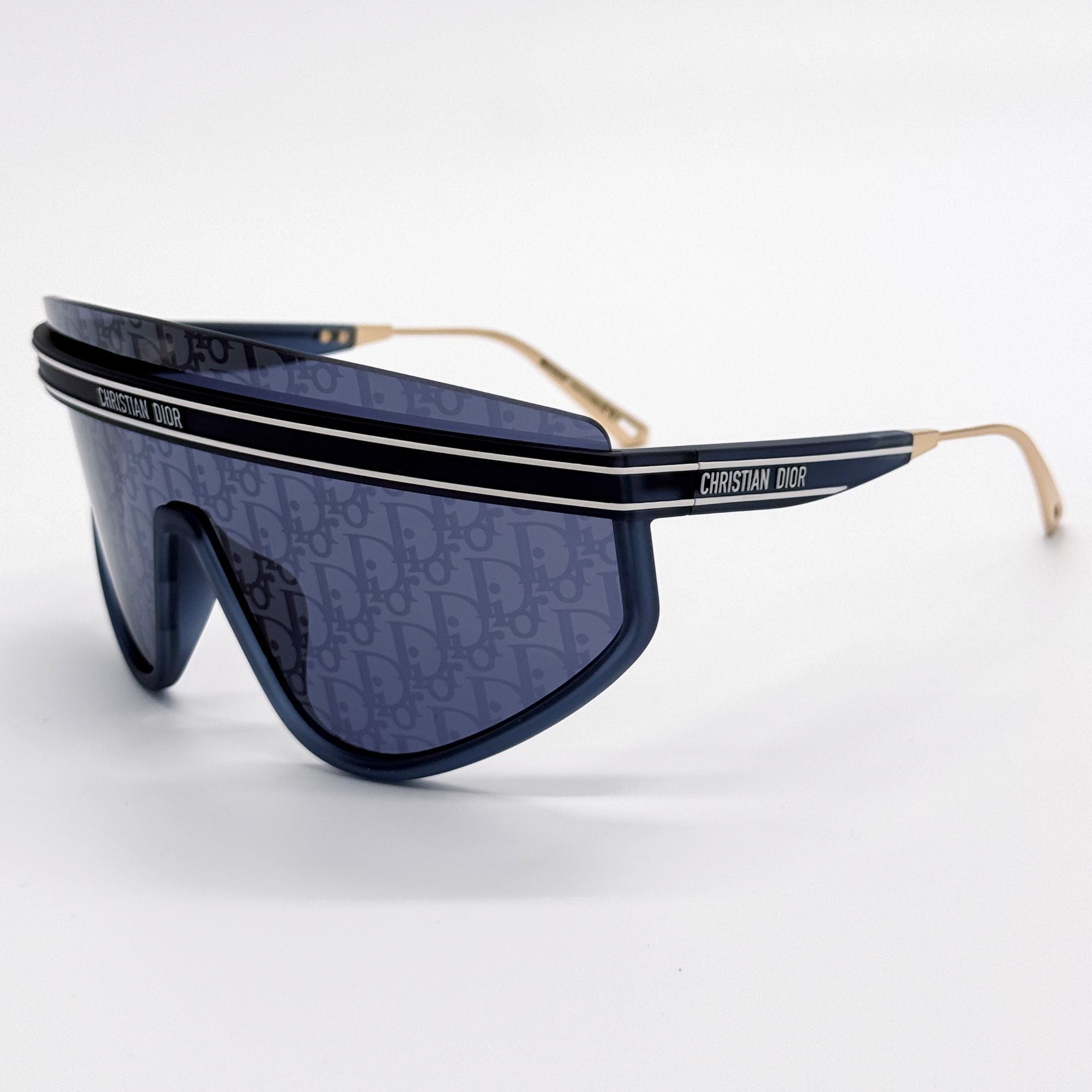 Dior NEW DIOR SUNGLASSES DIORCLUB M2U 31B8 SHIELD GOLD/BLUE Size ONE SIZE - 2 Thumbnail