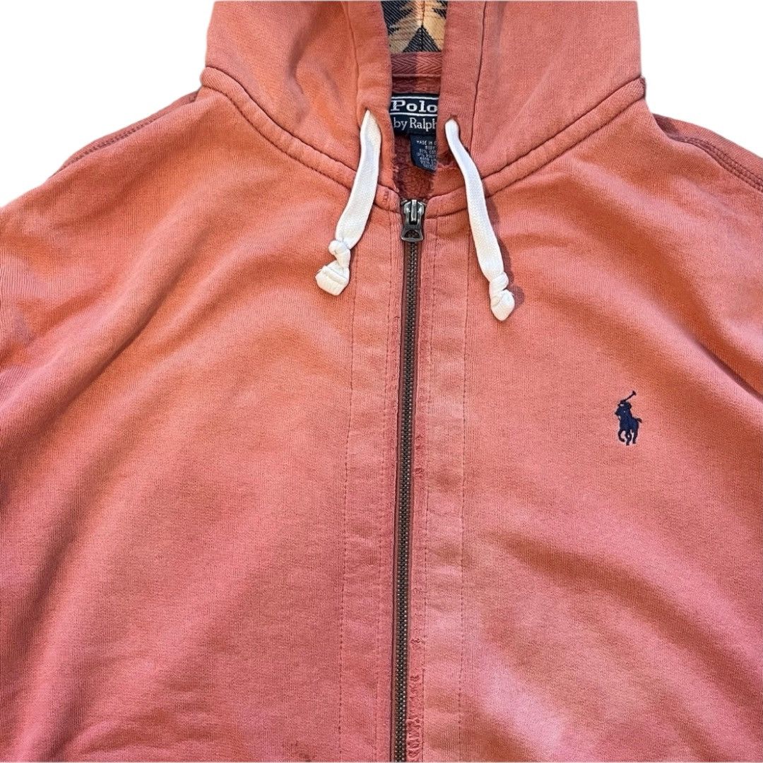 Polo Ralph Lauren VINTAGE Polo Ralph Lauren Aztec Hood Full Zip Hoodie Faded Size US L / EU 52-54 / 3 - 2 Thumbnail