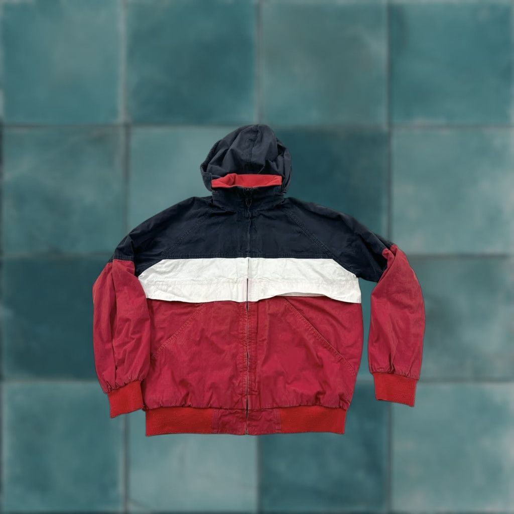 Brandy Melville Brandy Melville John Galt Jacket OS One Size Red White Blue Colorblock Size ONE SIZE - 1 Thumbnail