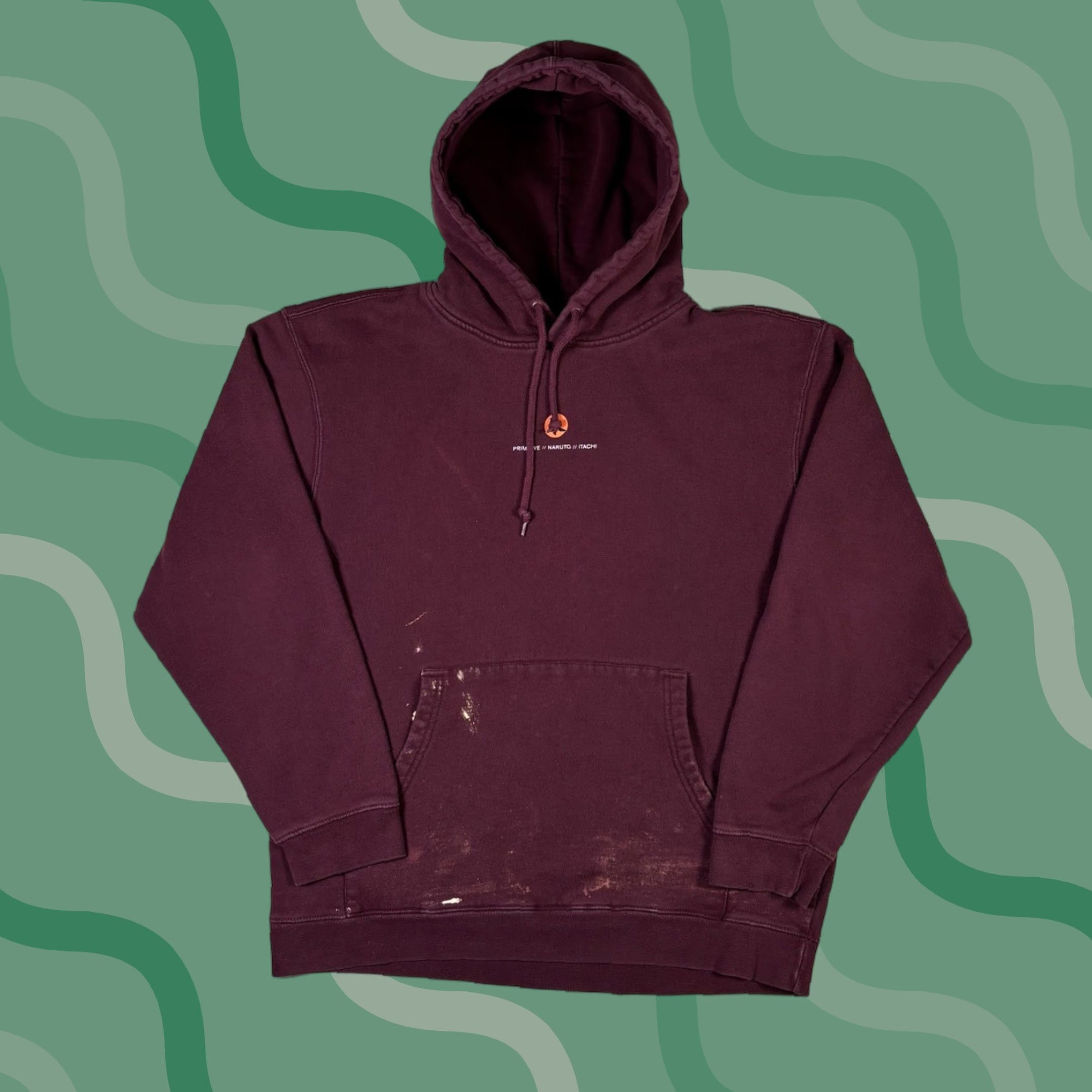 Primitive Primitive Naruto Hoodie Mens L Maroon Pullover Itachi Skateboarding Anime X Primitive Apparel Hooded Pockets Regular Knit Cotton Polyester Logo Size US L / EU 52-54 / 3 - 1 Thumbnail