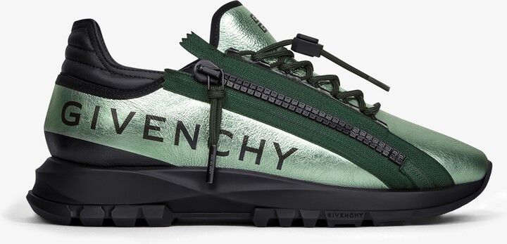 o1w1db10325 Spectre Zip Runners in Low Green