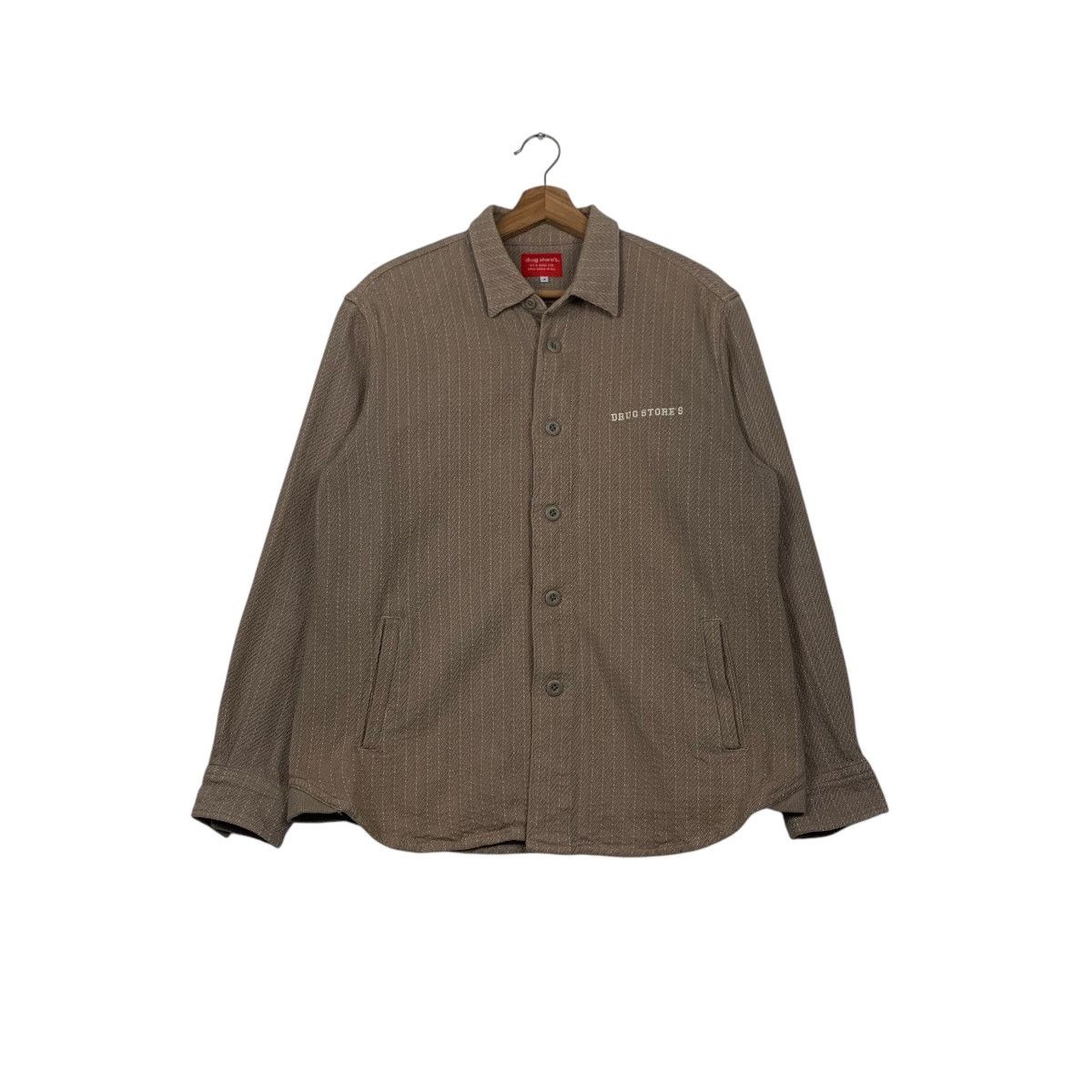 Japanese Brand DRUG STORE’S Striped Shirt Jacket #2288-C101 Size US L / EU 52-54 / 3 - 1 Thumbnail
