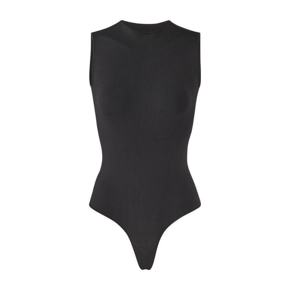 Designer Ct1327a Skims Crew Neck Thg Bodysuit With Snaps Soot xxs/xs Size XXS / US 00 / IT 34 - 1 Thumbnail