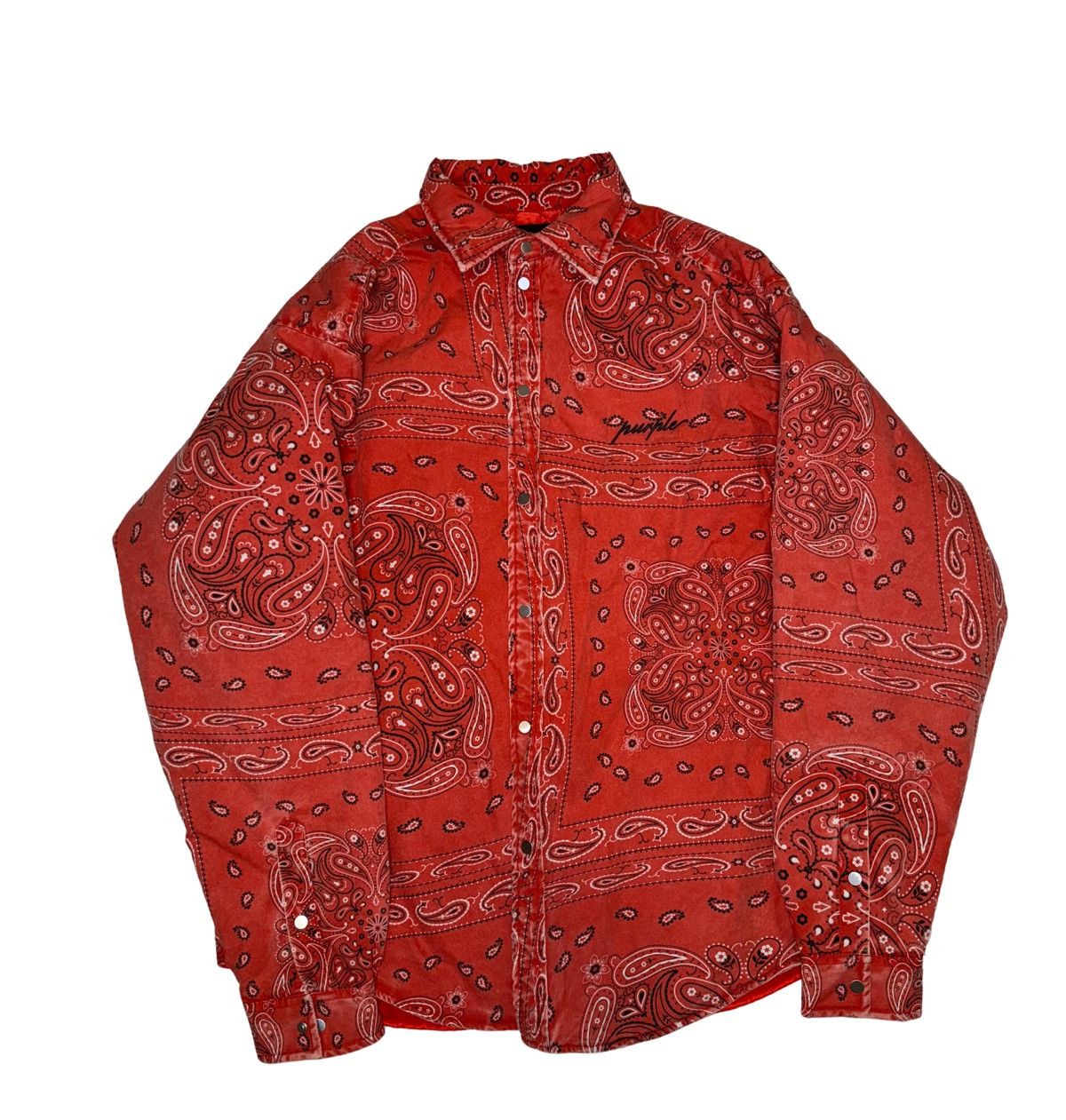 Purple Brand Purple Brand Red Paisley Jacket Size US M / EU 48-50 / 2 - 1 Thumbnail