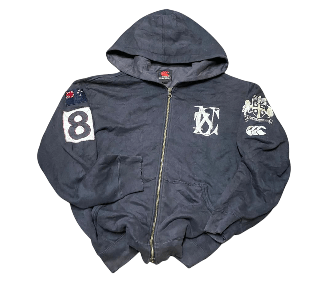 Japanese Brand Canterbury of New Zealand Distessed Zipper Hoodie Size US L / EU 52-54 / 3 - 1 Thumbnail