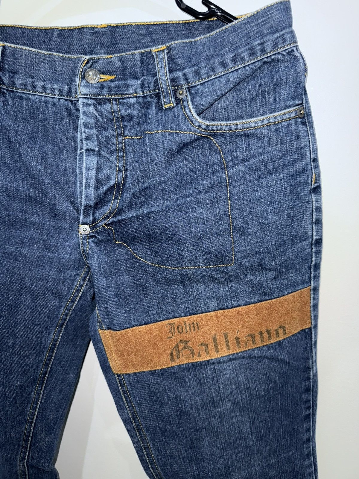 John Galliano × Vintage Joh Galliano Spelled Out Jeans Size US 30 / EU 46 - 2 Thumbnail