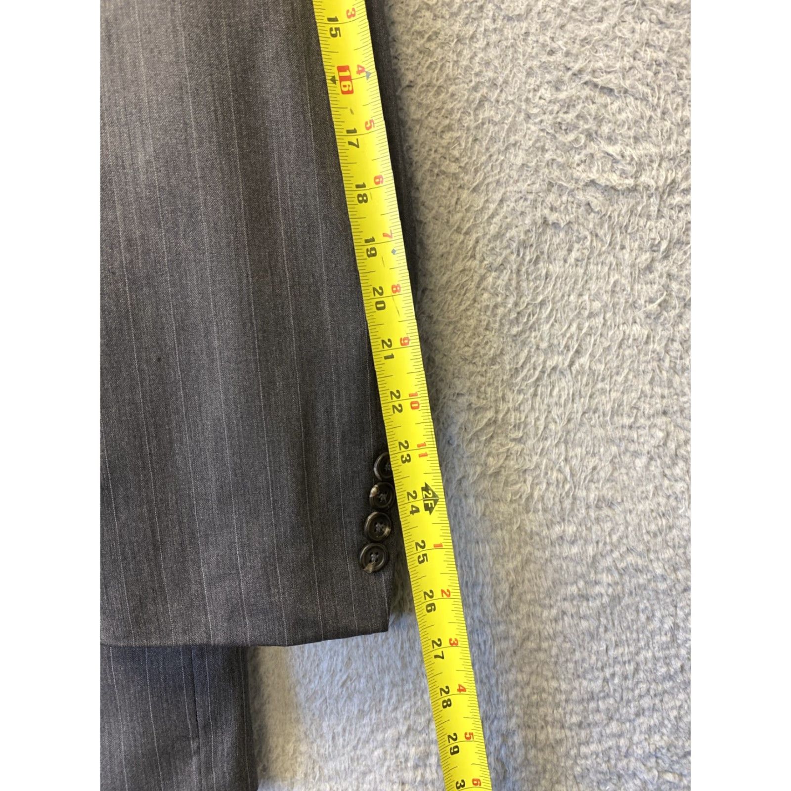 Ralph Lauren VINTAGE Ralph Lauren RLR Suit 2-piece Men Gray Wool Striped 46L Formal Classics Size 46L - 5 Thumbnail