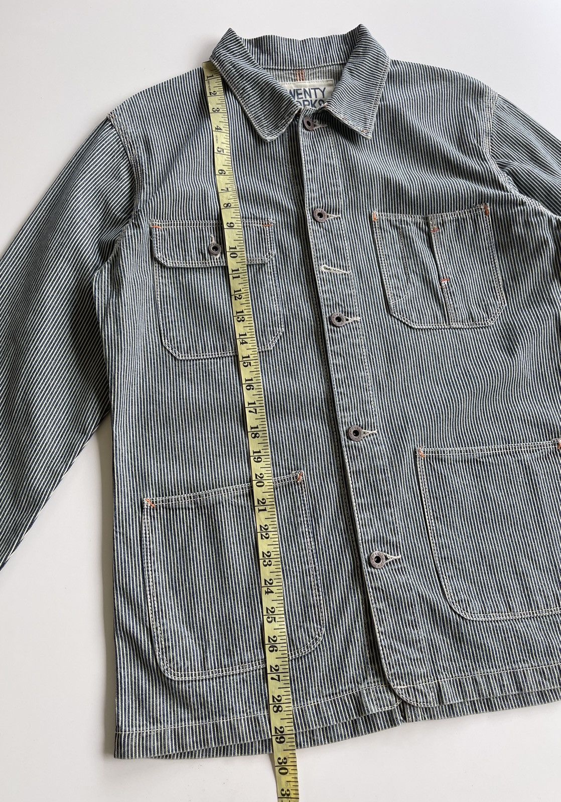 Japanese Brand Vintage Twenty Works Hickory Denim Jacket Size US M / EU 48-50 / 2 - 9 Thumbnail