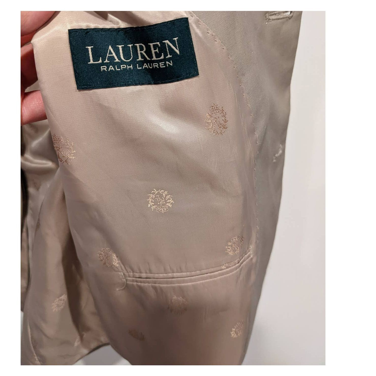 Lauren Ralph Lauren Lauren Ralph Lauren Beige Blazer Sport Coat Wool Blend Size 40R - 5 Thumbnail