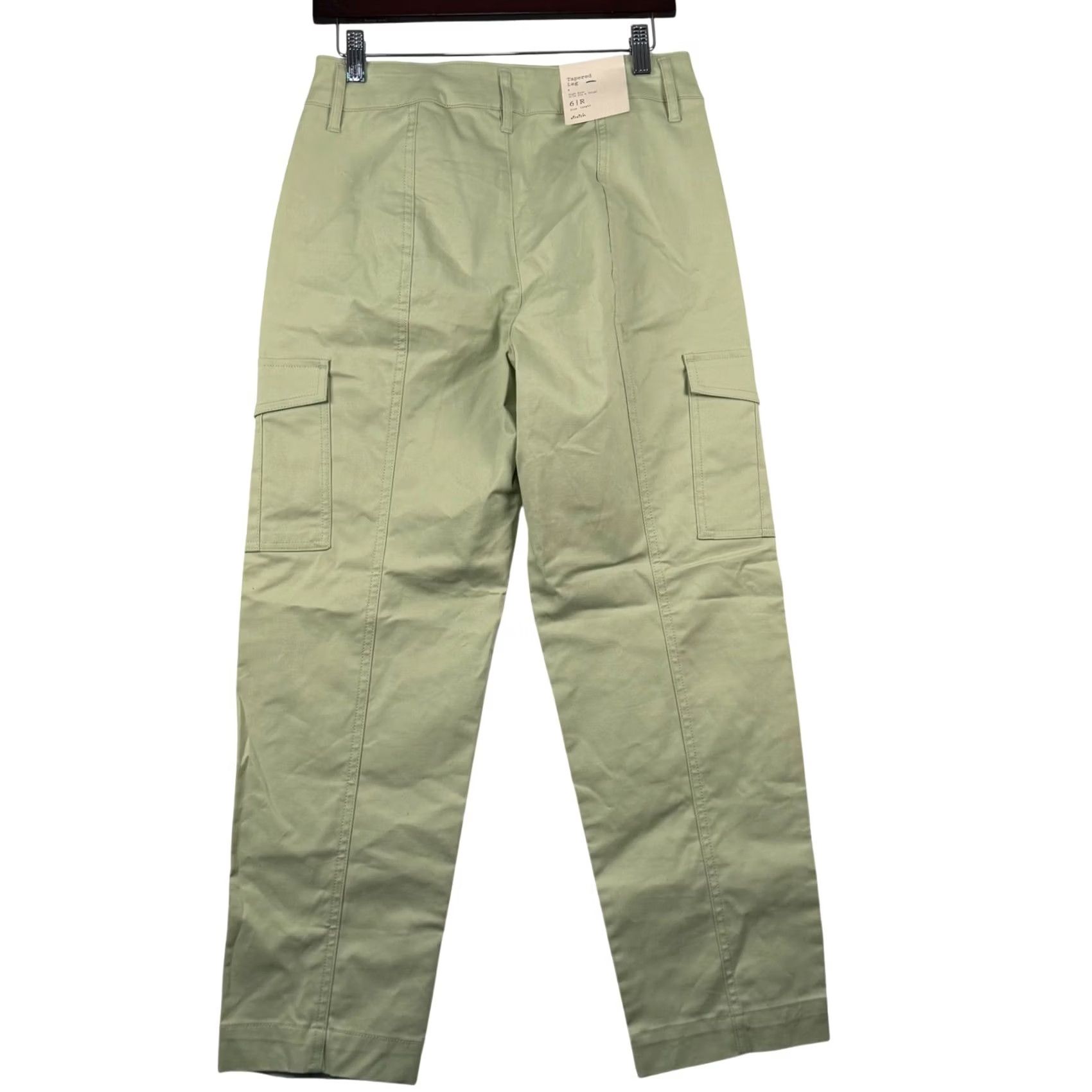 Vintage A New Day Pants Women 6 Sage Green Cargo High Rise Tapered Slim Utility Gorpcore Size 28" / US 6 / IT 42 - 3 Thumbnail