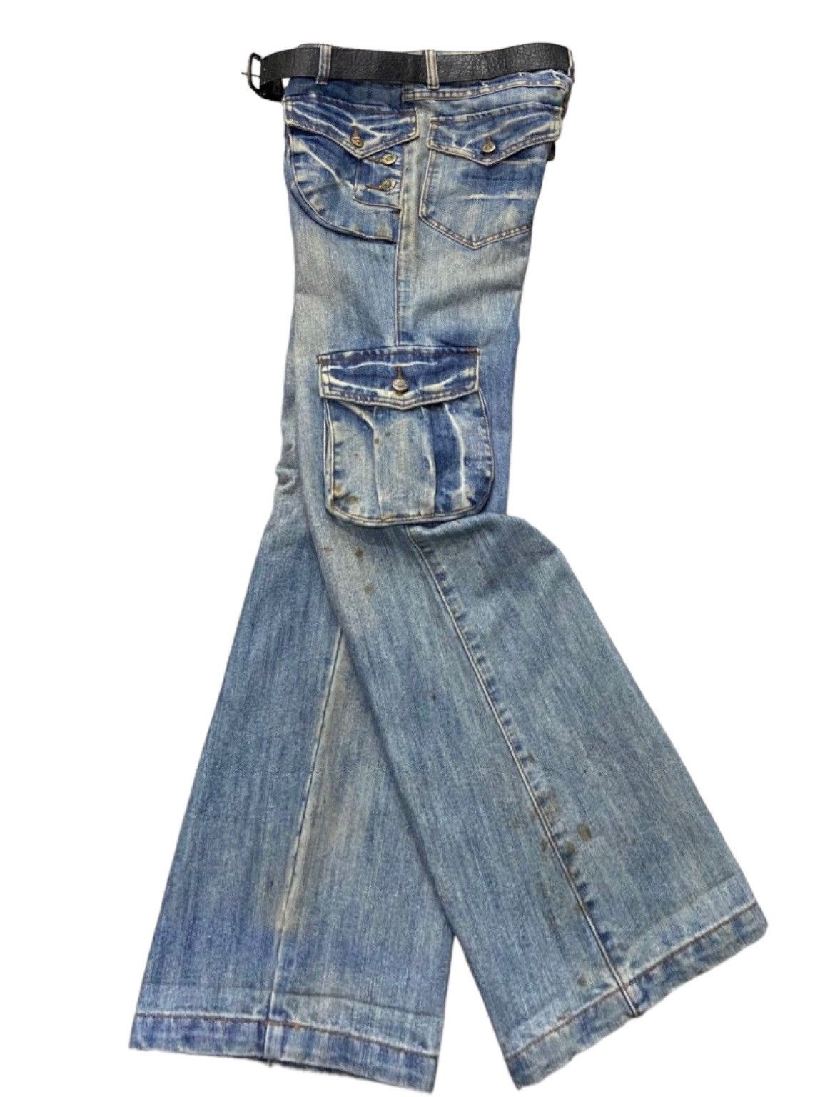 If Six Was Nine × Le Grande Bleu (L.G.B.) LGB Kapital Junya Style Flared Jeans With Leather Belt Size US 30 / EU 46 - 3 Thumbnail