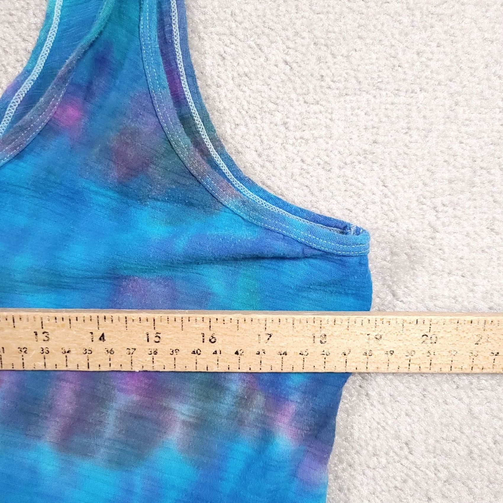 Champion VINTAGE Champion Tie Dye Muscle Tank Top Shirt Women's M Blue Scoop Neck V Back Shirt Size M / US 6-8 / IT 42-44 - 6 Thumbnail