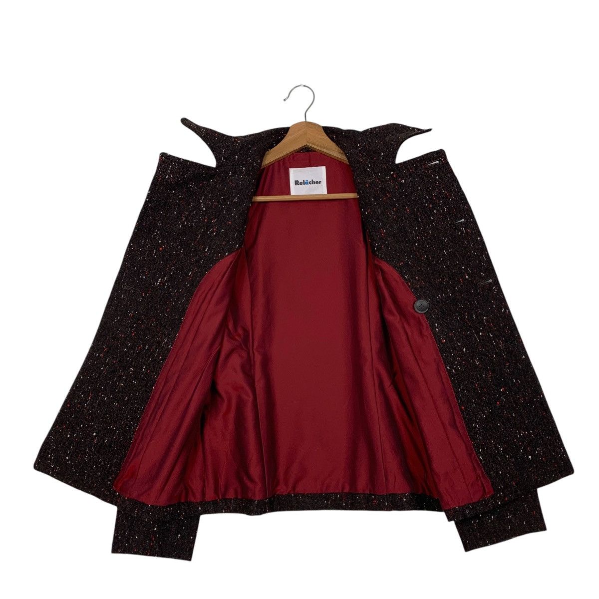 Japanese Brand RELACHER Flecked Wool Double Breasted Coat #2739-C123 Size S / US 4 / IT 40 - 11 Thumbnail