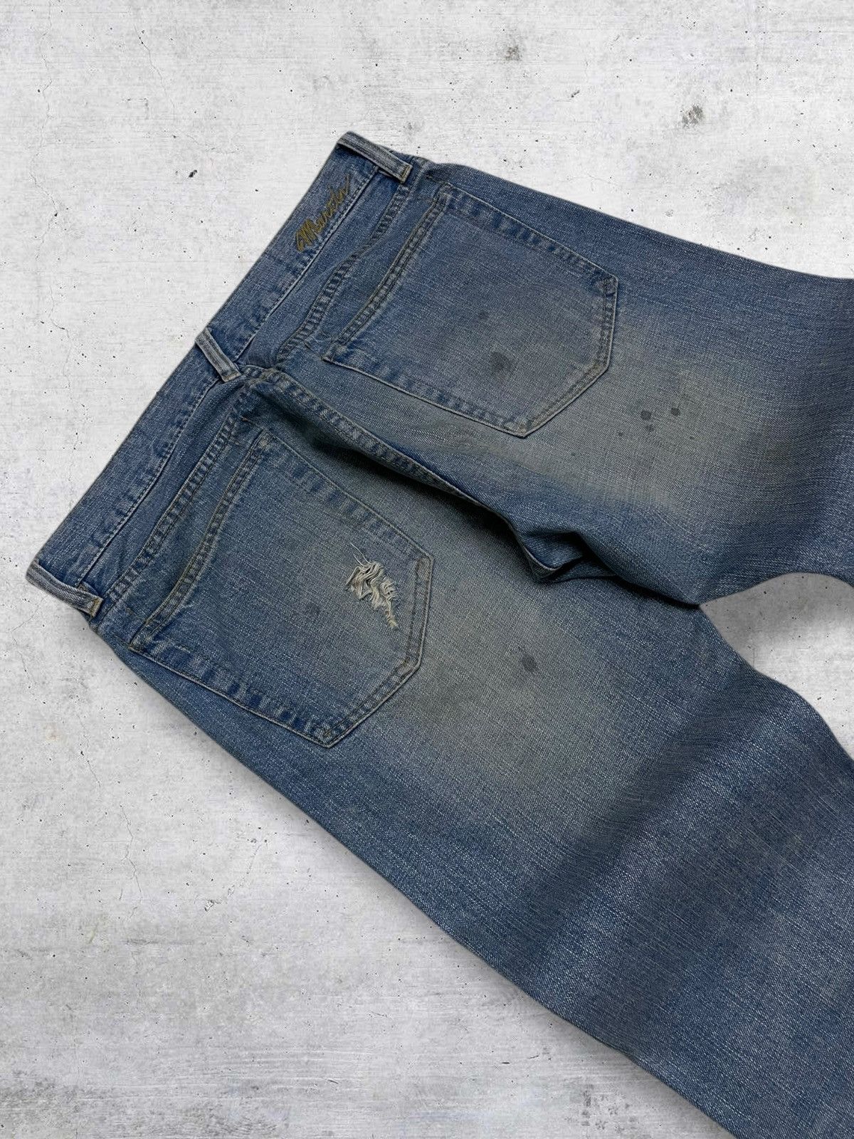If Six Was Nine VINTAGE NANO UNIVERSE JAPAN DESIGNER MUDWASH RIPPED DENIM Size US 32 / EU 48 - 14 Thumbnail