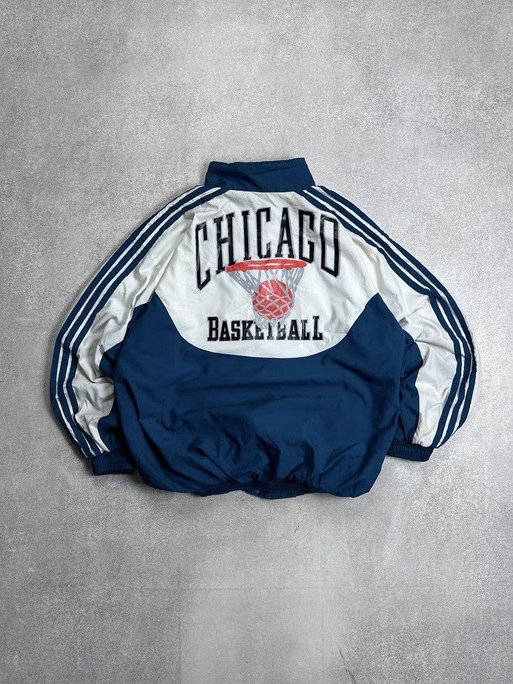 Adidas Vintage 80's Adidas Nylon Chicago Basketball Y2K Tracksuit Size US XL / EU 56 / 4 - 3 Thumbnail