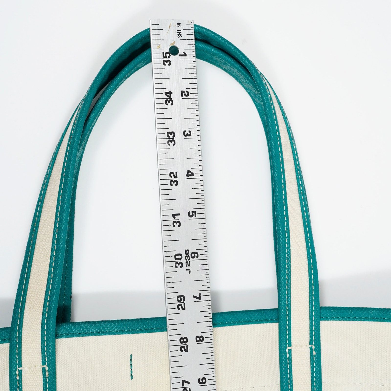 Porter Porter Girl Boyfriend Tote Canvas Ivory Green Japan Made Size ONE SIZE - 10 Thumbnail