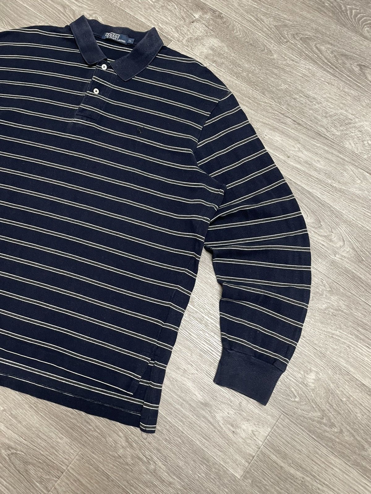 Polo Ralph Lauren Vintage Polo Ralph Lauren Striped Polo Long Sleeve Shirt Y2K Size US XL / EU 56 / 4 - 5 Thumbnail