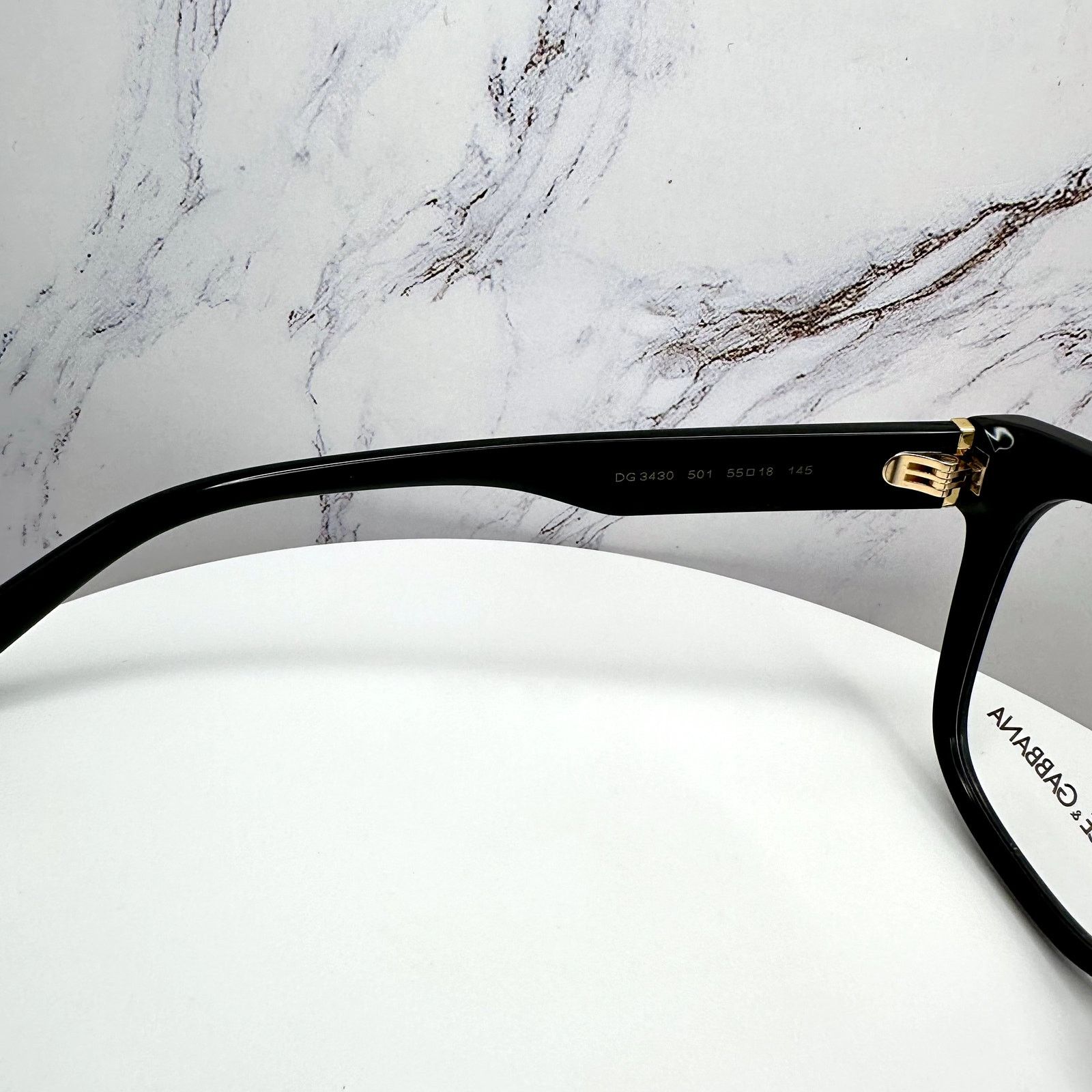 Dolce & Gabbana New Dolce&Gabbana Eyeglasses Black Square Gold Metal Frames Size ONE SIZE - 9 Thumbnail