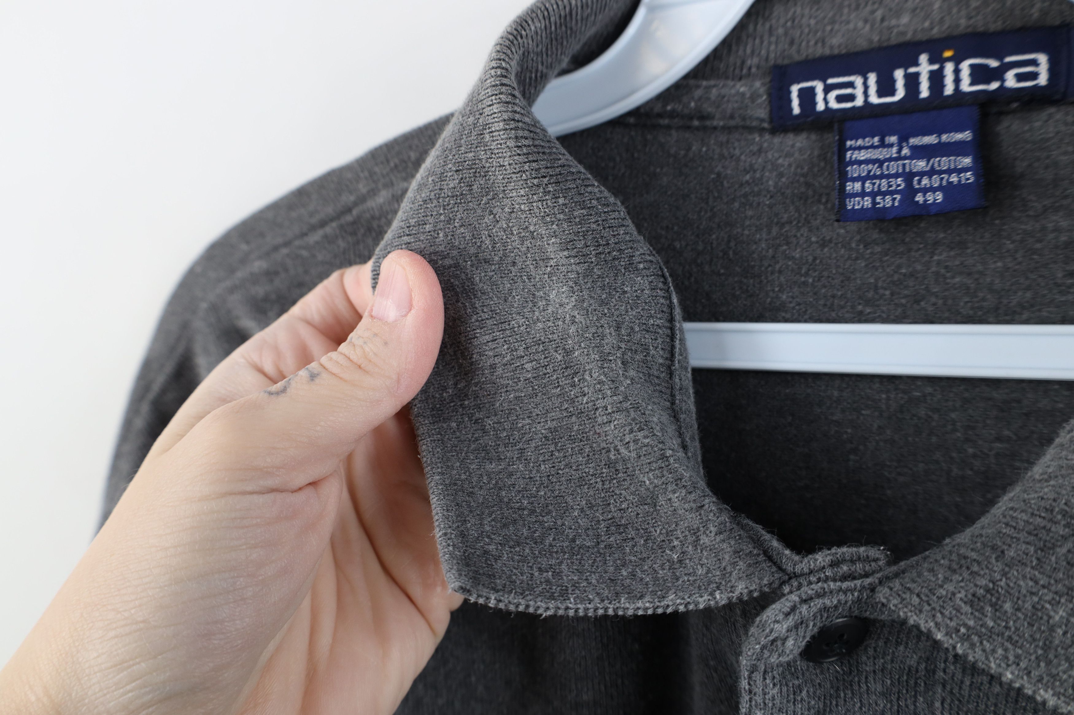 Nautica Vintage 90s Nautica Heavy Ribbed Knit Long Sleeve Rugby Polo Size US L / EU 52-54 / 3 - 7 Thumbnail