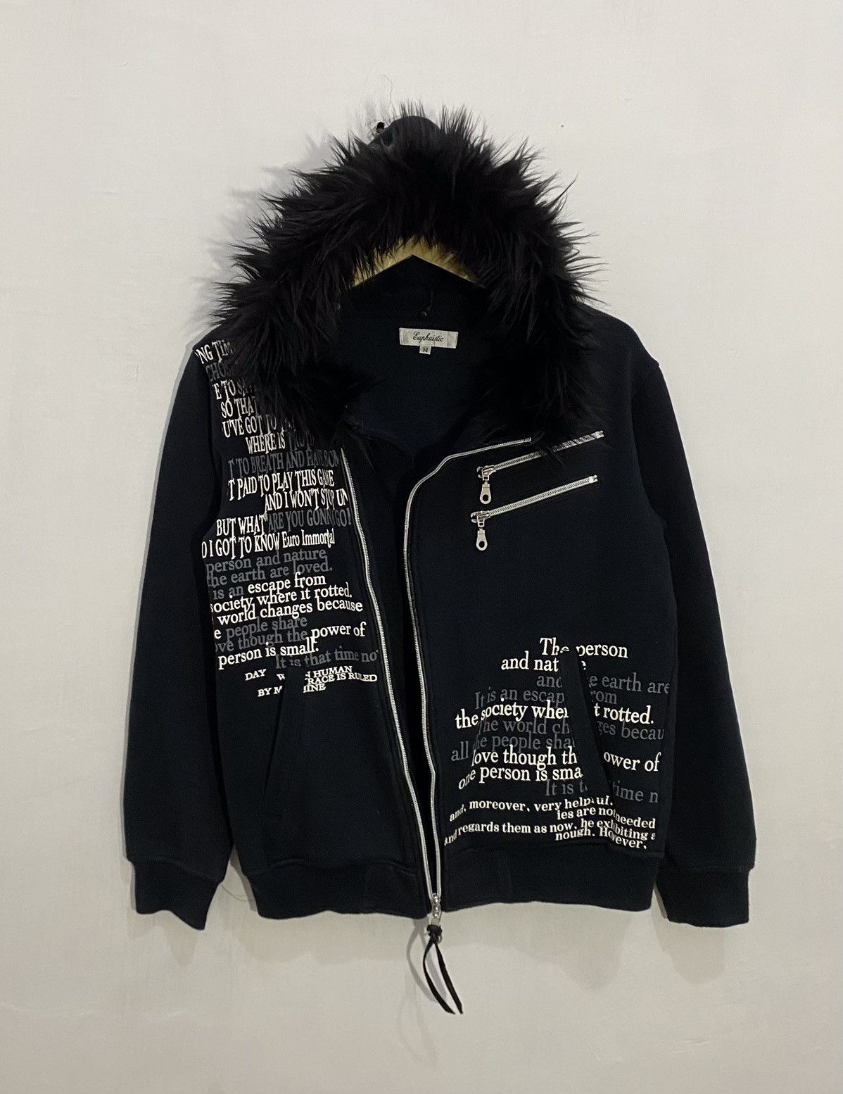 💥Asymmetrical💥 Fur Zipper Hoodie LGB Style