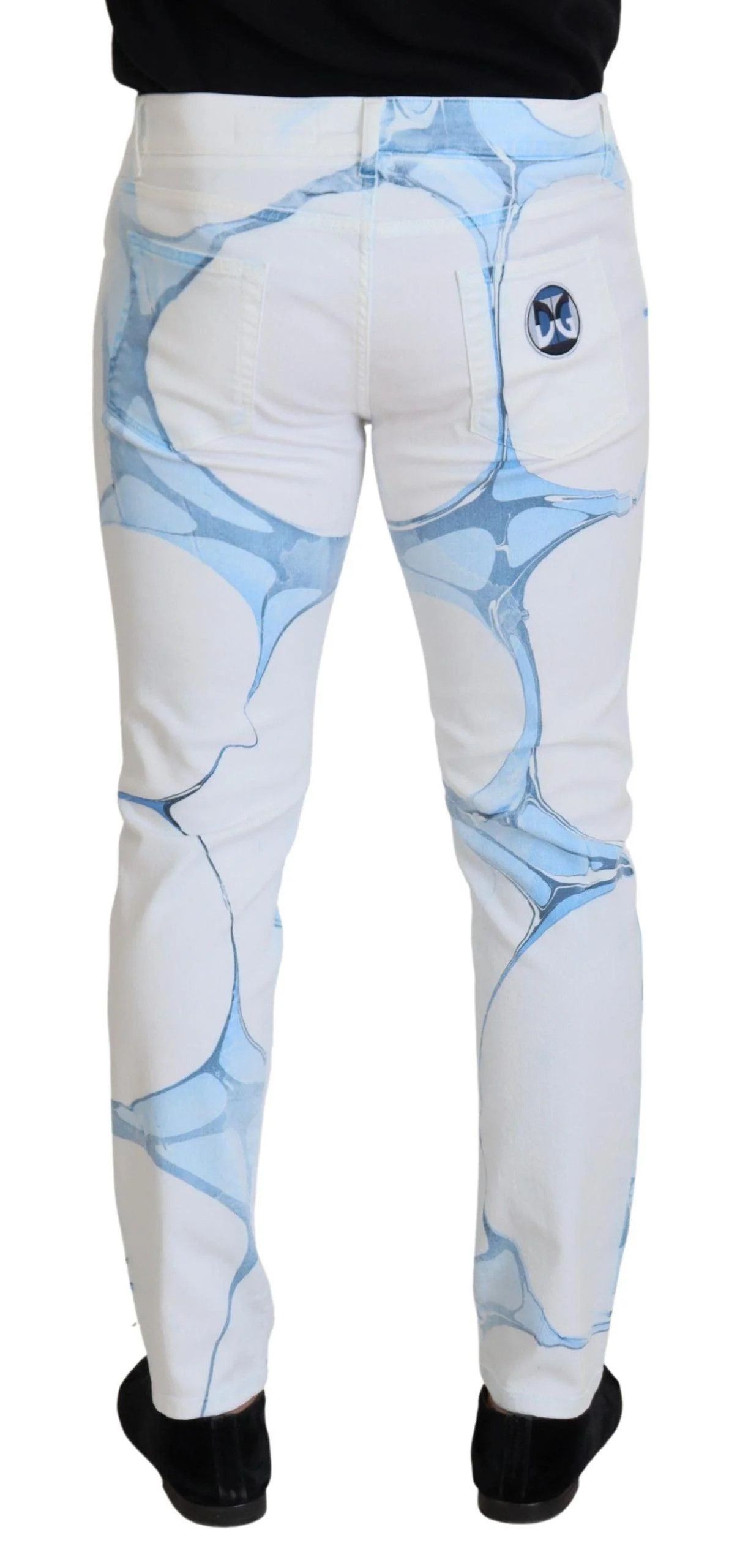 Dolce & Gabbana o1y0125 Logo Jeans in White/Blue Size US 28 / EU 44 - 4 Thumbnail