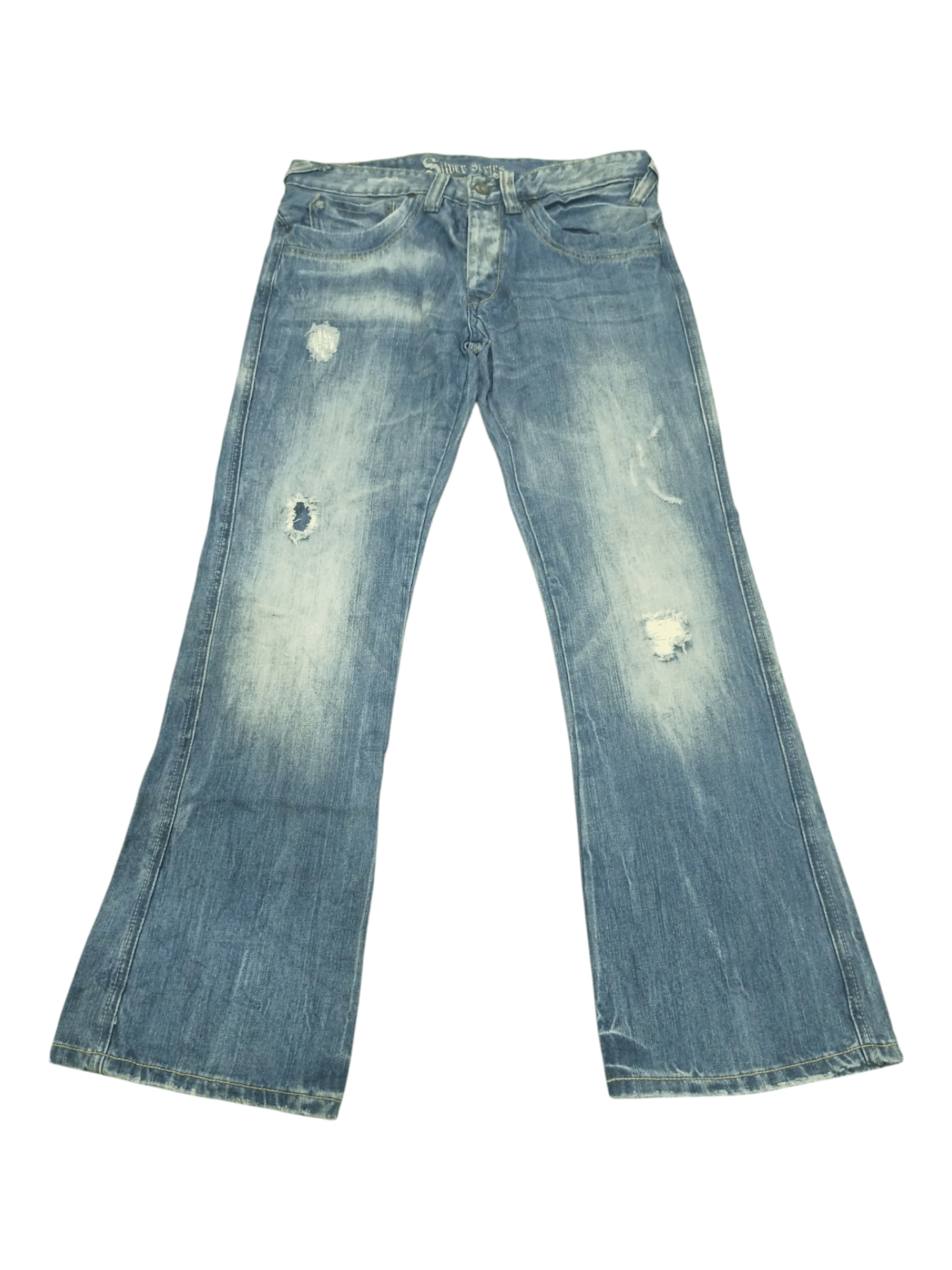 Silver Jeans Co. Vintage Silver Jeans Distressed Faded Flare Denim Size US 31 - 1 Thumbnail