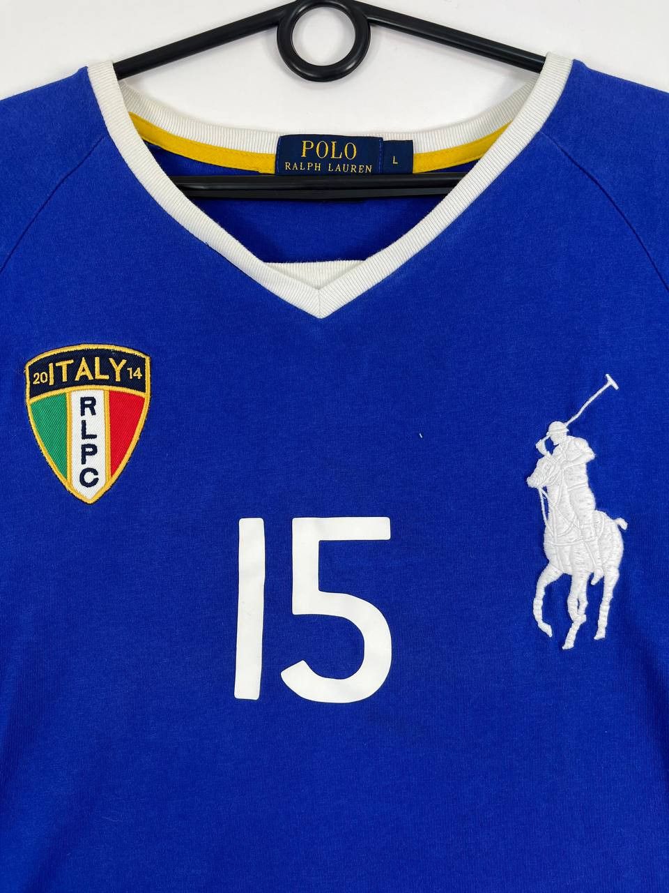 Polo Ralph Lauren Polo Ralph Lauren Italy 15 Custom Fit Polo Shirt Blue Size L Size US L / EU 52-54 / 3 - 3 Thumbnail