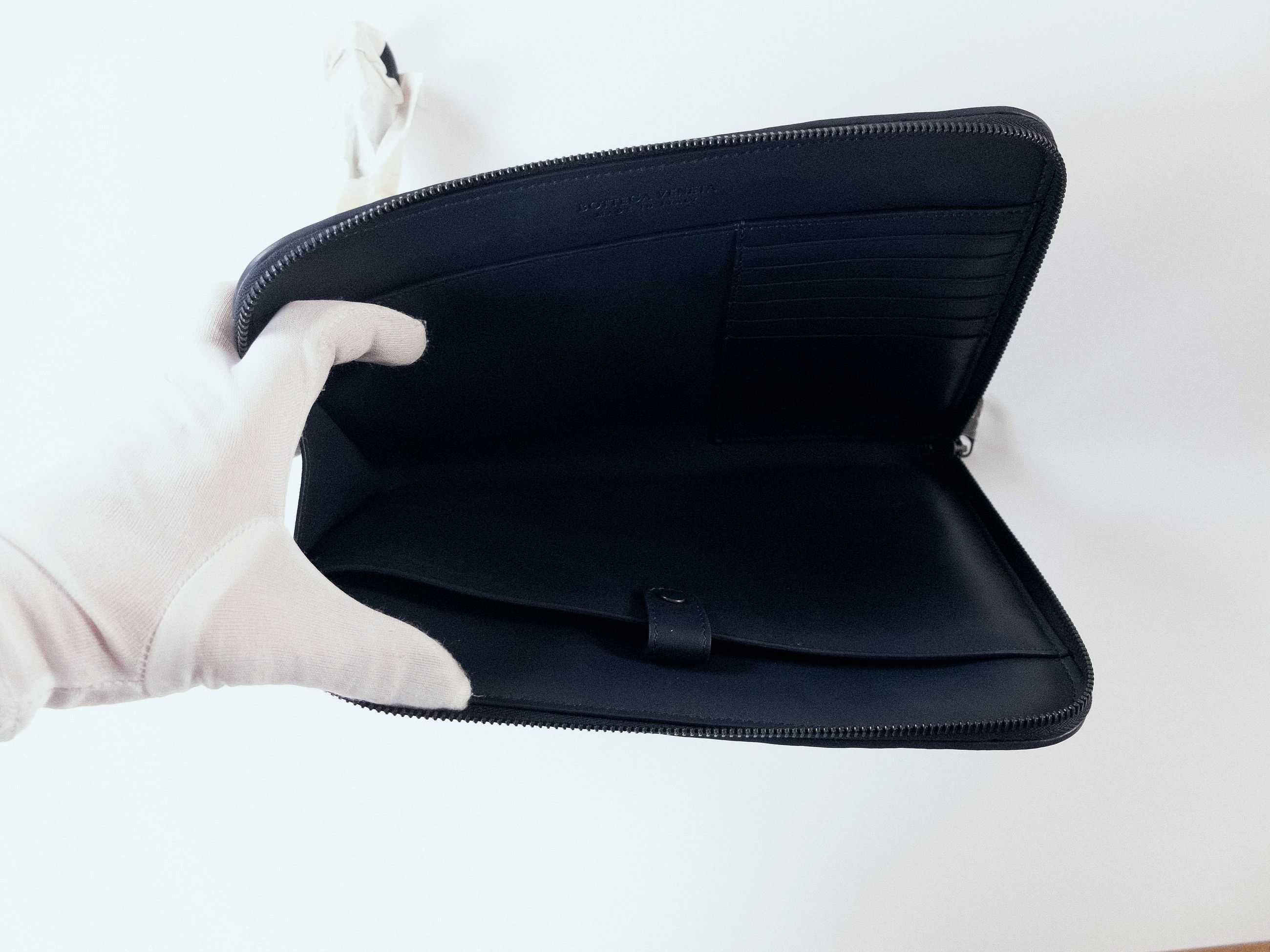 Bottega Veneta BOTTEGA VENETA blue intrecciato leather clutch document bag Size ONE SIZE - 10 Thumbnail