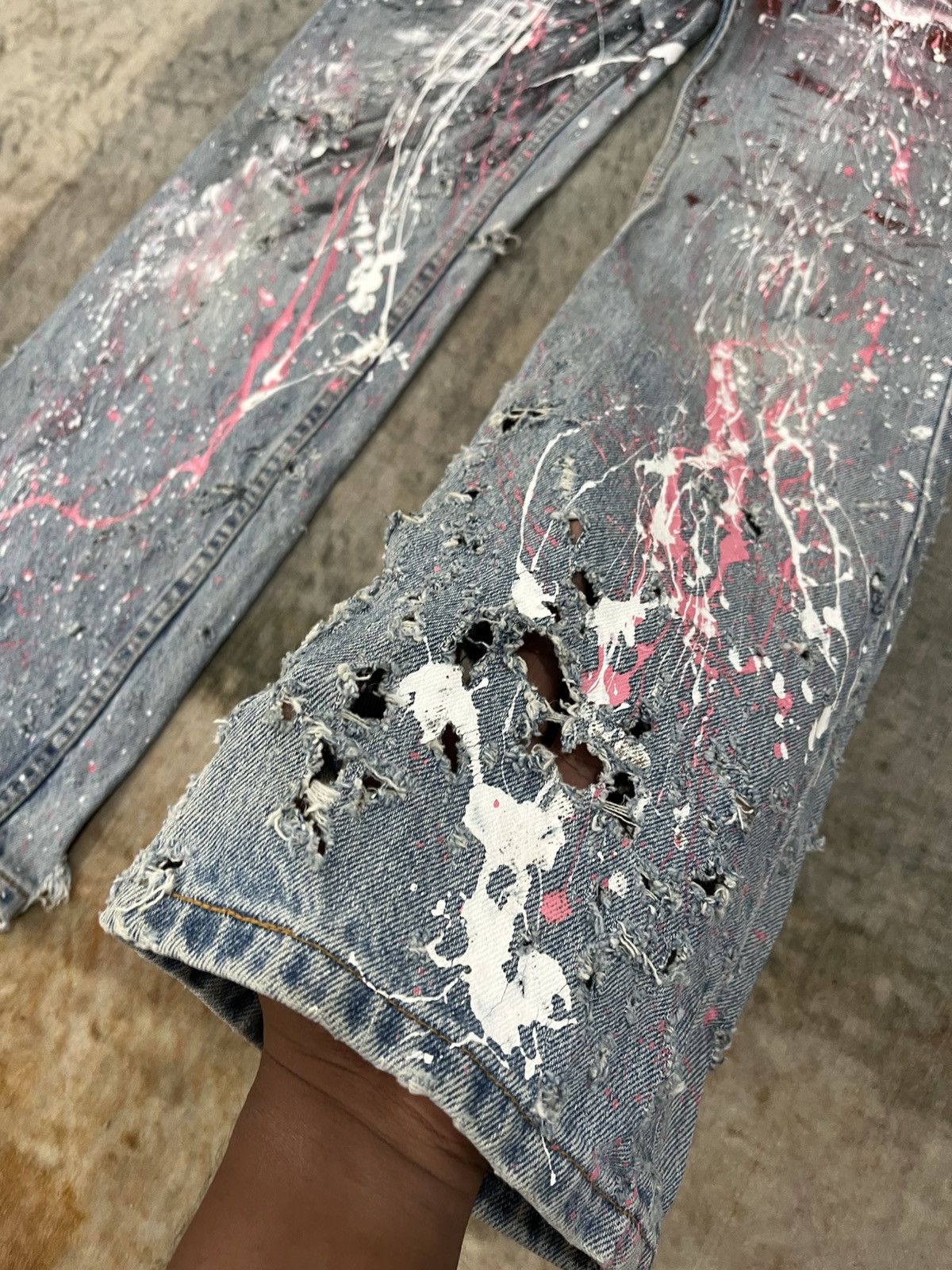 Hysteric Glamour × Levi's Flare 517 With Crazy Distressed Design Size US 28 / EU 44 - 6 Thumbnail