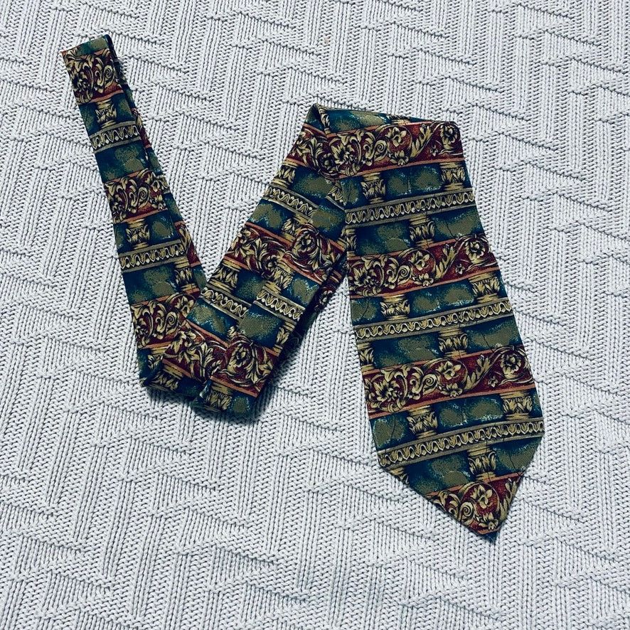 Other Vintage Met green patterned silk tie Size ONE SIZE - 1 Thumbnail