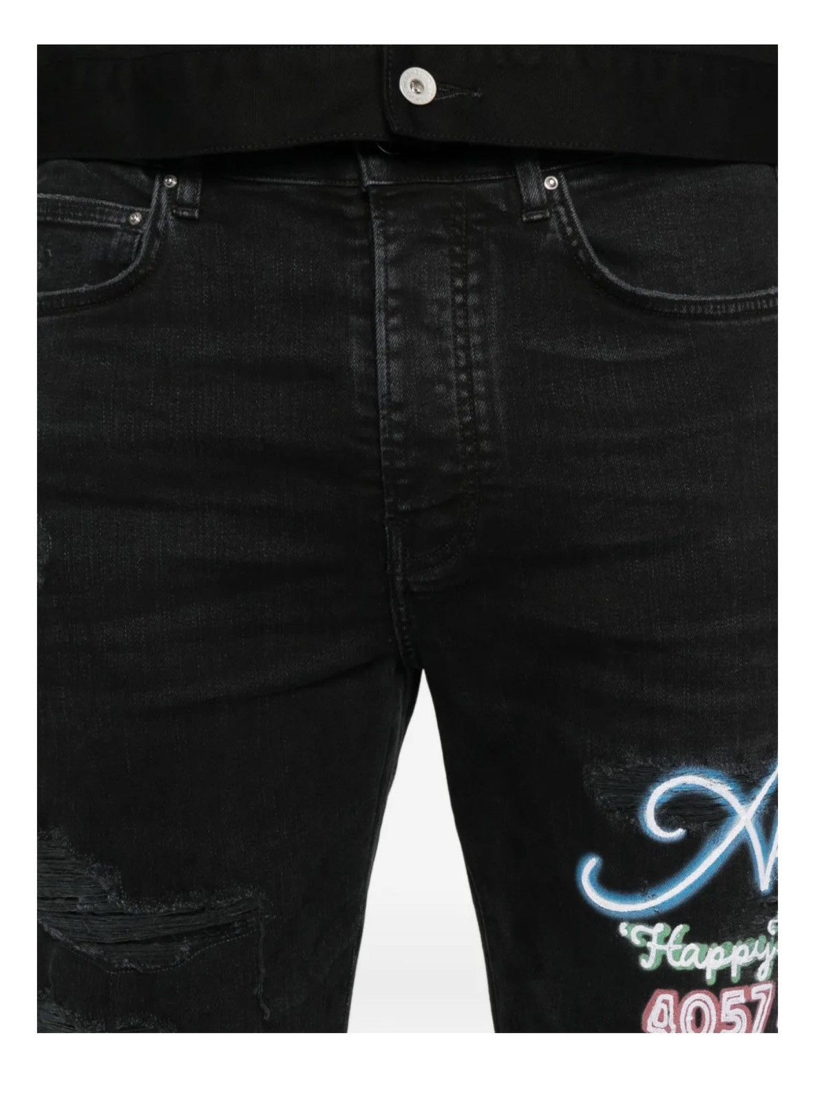 Amiri AMIRI distressed embroidered jeans Size US 36 / EU 52 - 5 Thumbnail